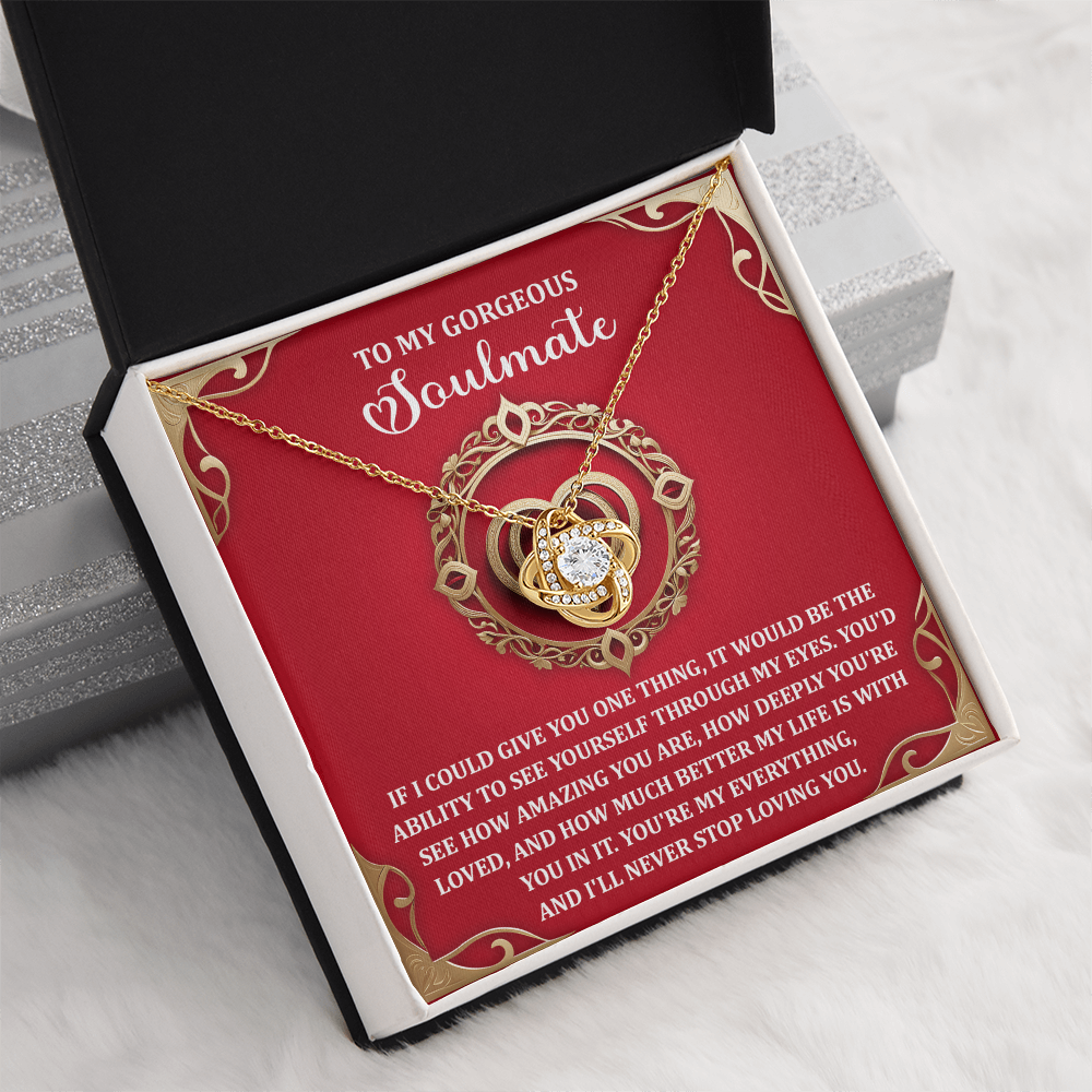 To My Gorgeous Soulmate Necklace, Special Gift For Girlfriend, Valentine's Day For Her, Girlfriend Gifts For Women, My Gorgeous Girlfriend Necklace