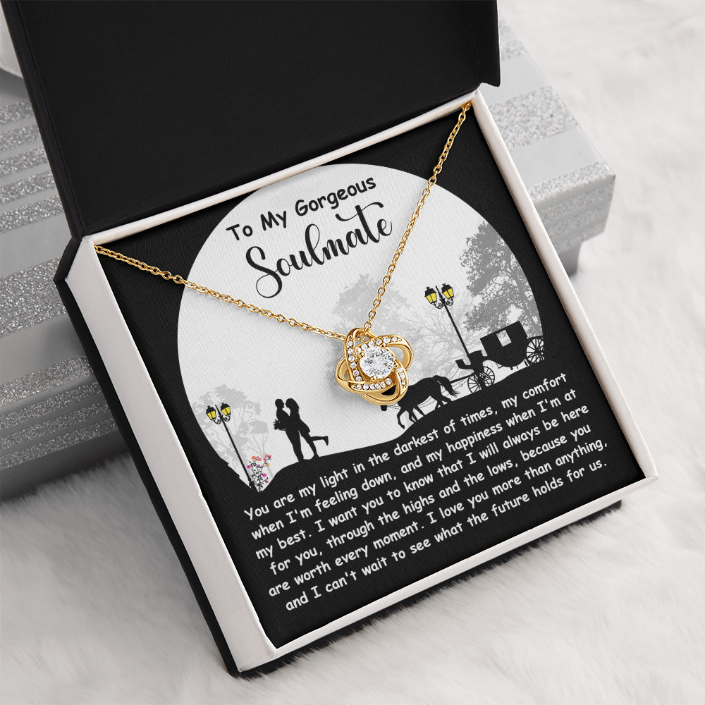 To My Gorgeous Soulmate Necklace, Necklace For Your Girlfriend, Valentine's Day Gifts For Women, Valentines Day Necklace For Girlfriend