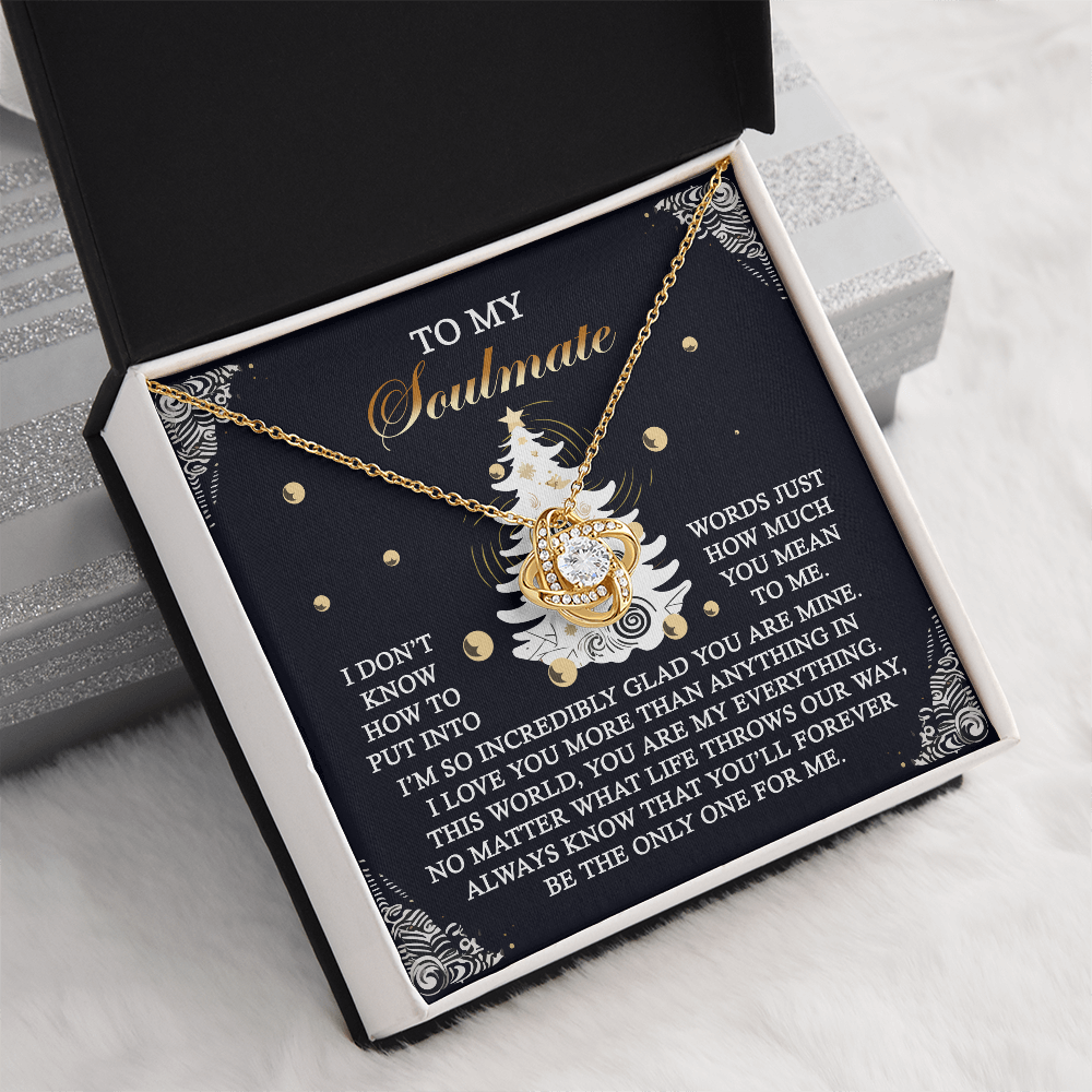 To My Soulmate Necklace For Women, Christmas Jewelry For Women, Soulmate Anniversary Jewelry, Christmas Presents For Your Girlfriend