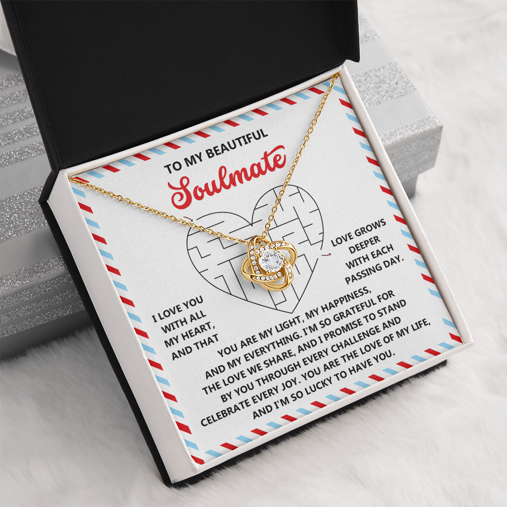 To My Beautiful Soulmate Necklace, Valentine Gift For Wife From Husband, Valentine Day For Wife, Valentine Presents For Women, Valentine's For Her