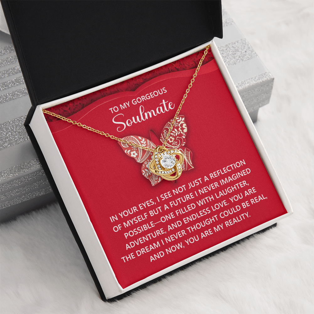 To My Gorgeous Soulmate Necklace, Valentine's Necklace For Her, Women's Valentine's Day Gifts, Valentine For Her Gift, Necklace For Valentine's Day