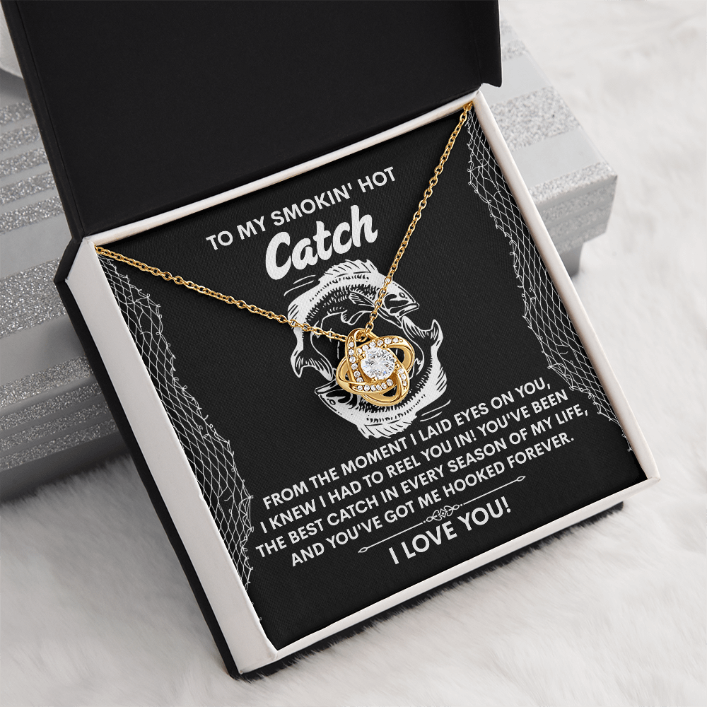 To My Smokin's Hot Catch Necklace, Valentine Gifts For Wife, Gifts For Husband From Wife Unique Christmas, Unique Valentine Gifts For Her