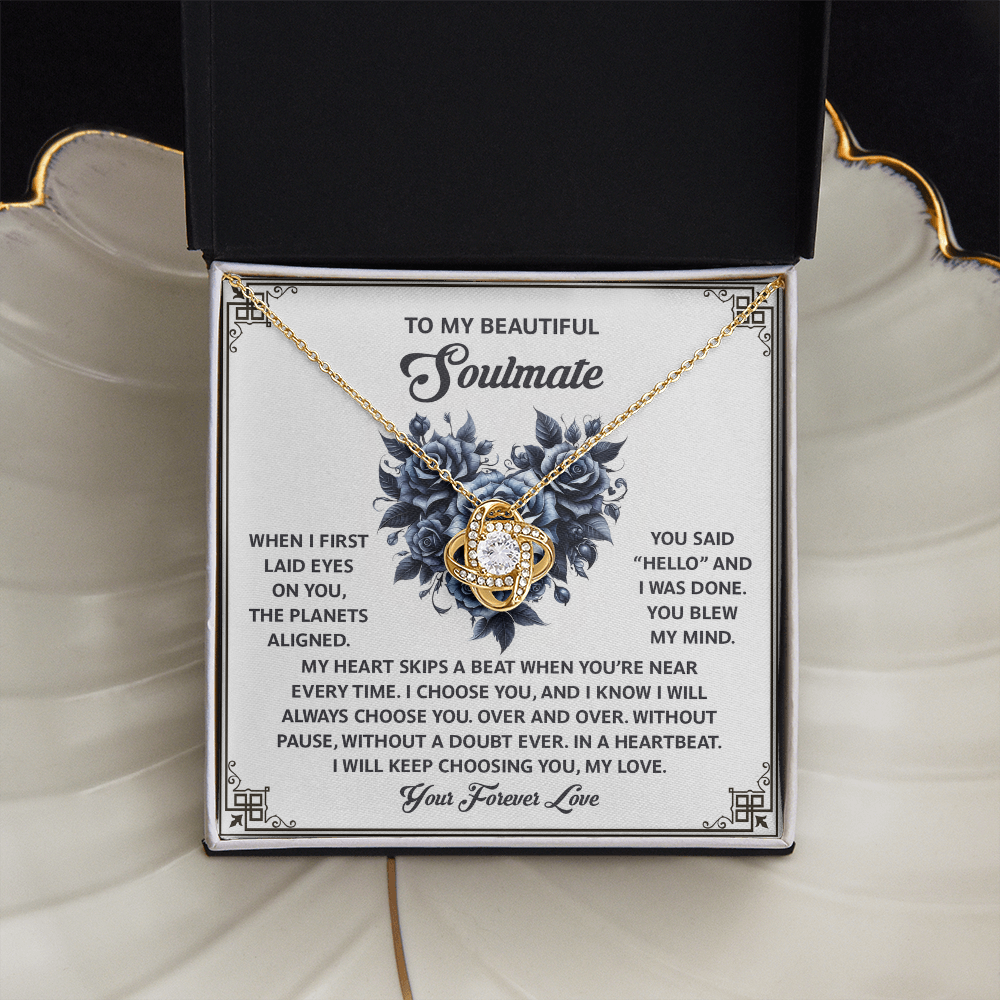 To My Beautiful Soulmate Necklace, Necklace For Valentine's Day, Valentine Gifts For My Wife, Women's Valentine's Day Gifts, Valentine Gifts For Her