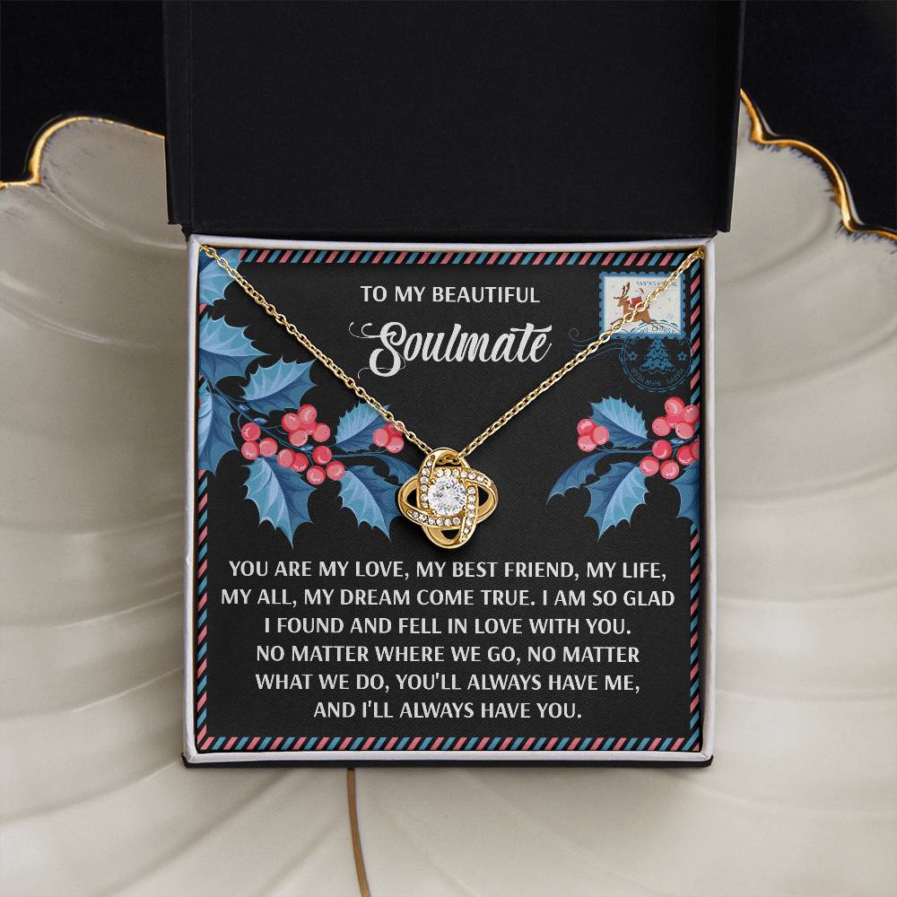 To My Beautiful Soulmate Necklace, Christmas Presents For Women, Christmas Gifts Ideas For Wife, Gifts For Her For Christmas