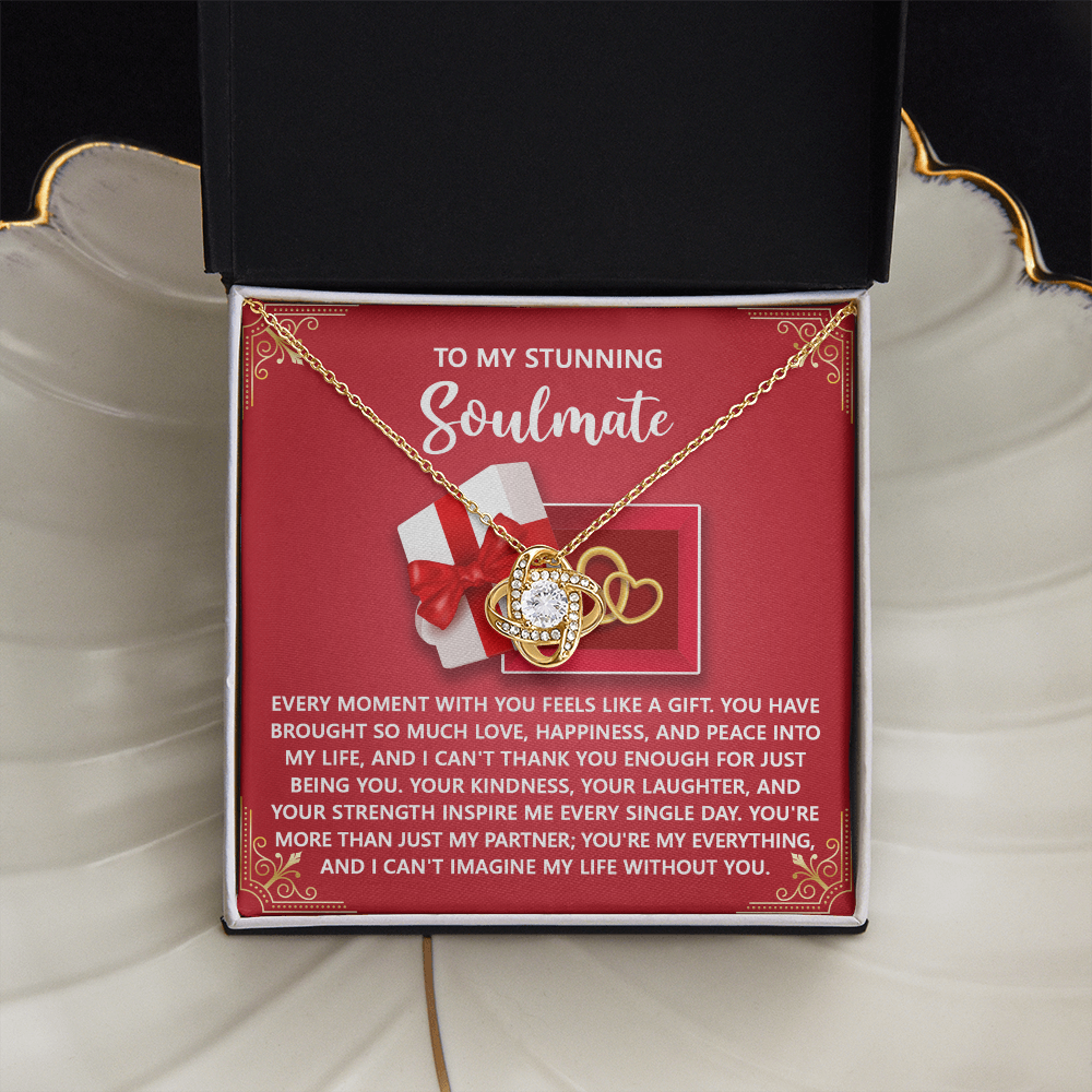To My Stunning Soulmate Necklace, Gifts For Teen Girlfriend From Boyfriend, My Soulmate Gifts For Her, Valentine's Gifts For Women