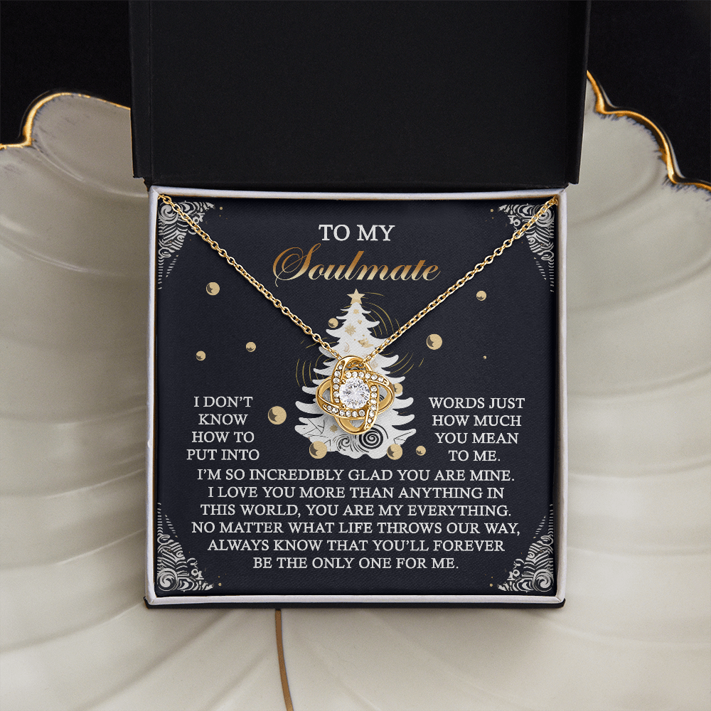 To My Soulmate Necklace For Women, Christmas Jewelry For Women, Soulmate Anniversary Jewelry, Christmas Presents For Your Girlfriend
