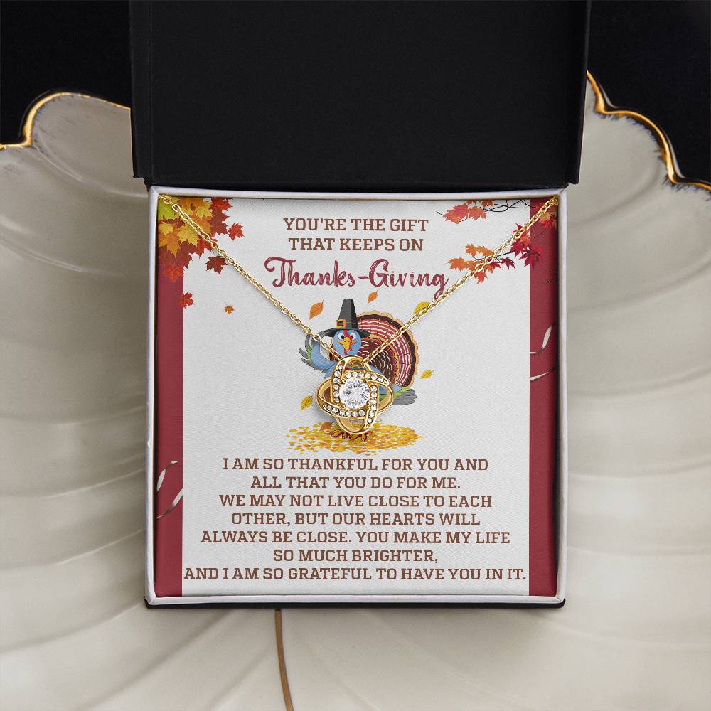 Thanksgiving Love Knot Necklace – A Timeless Jewelry Gift For Women, Mothers, And Soulmates To Show Appreciation And Cherish The Special Connection You Share