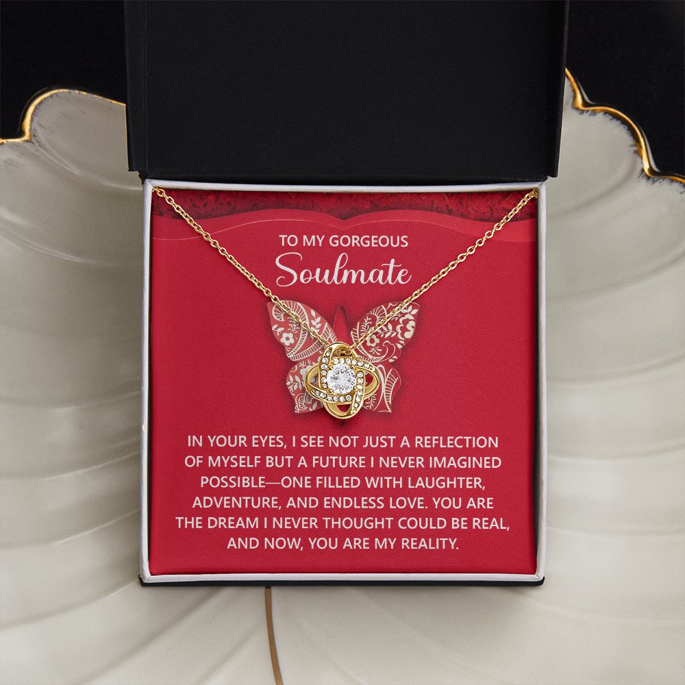 To My Gorgeous Soulmate Necklace, Valentine's Necklace For Her, Women's Valentine's Day Gifts, Valentine For Her Gift, Necklace For Valentine's Day