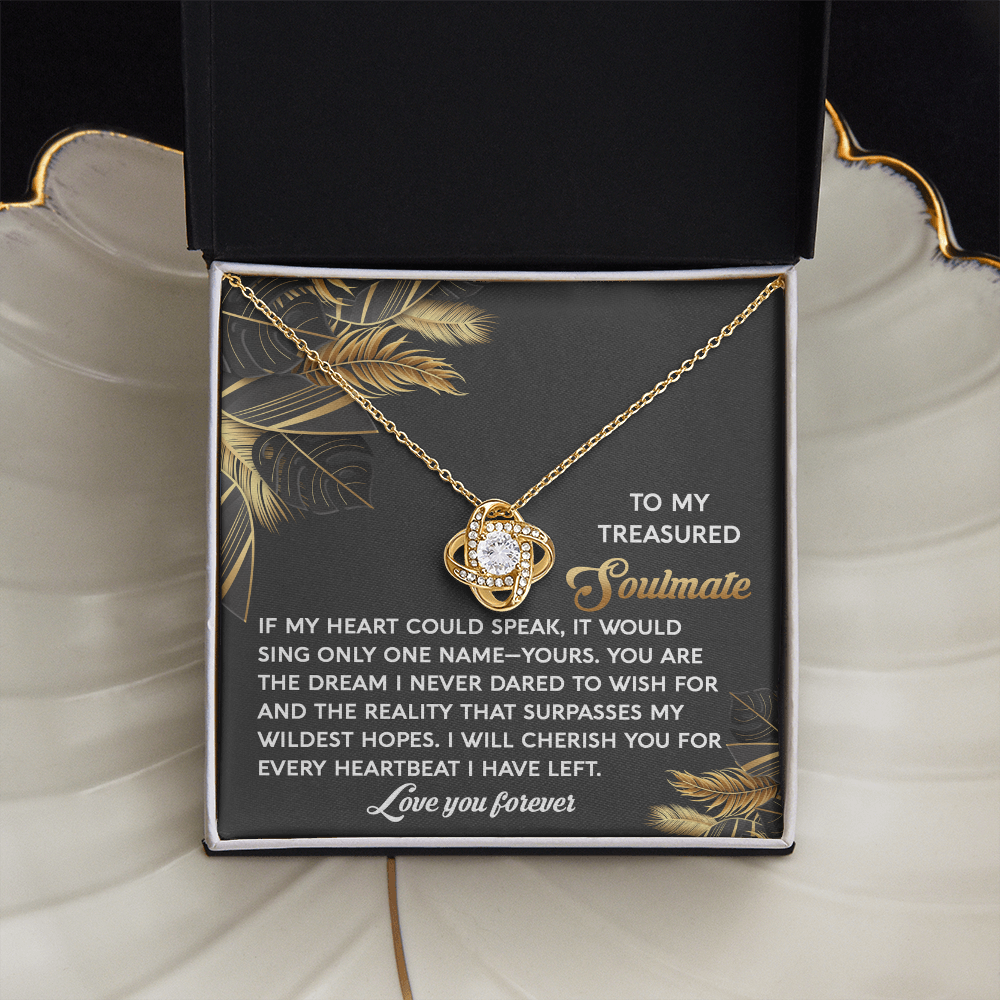 To My Treasured Soulmate Necklace, Girlfriend And Boyfriend Necklaces, Soulmate Gifts For Her, Valentine's Gift For Wife, Best Gifts For Girlfriend
