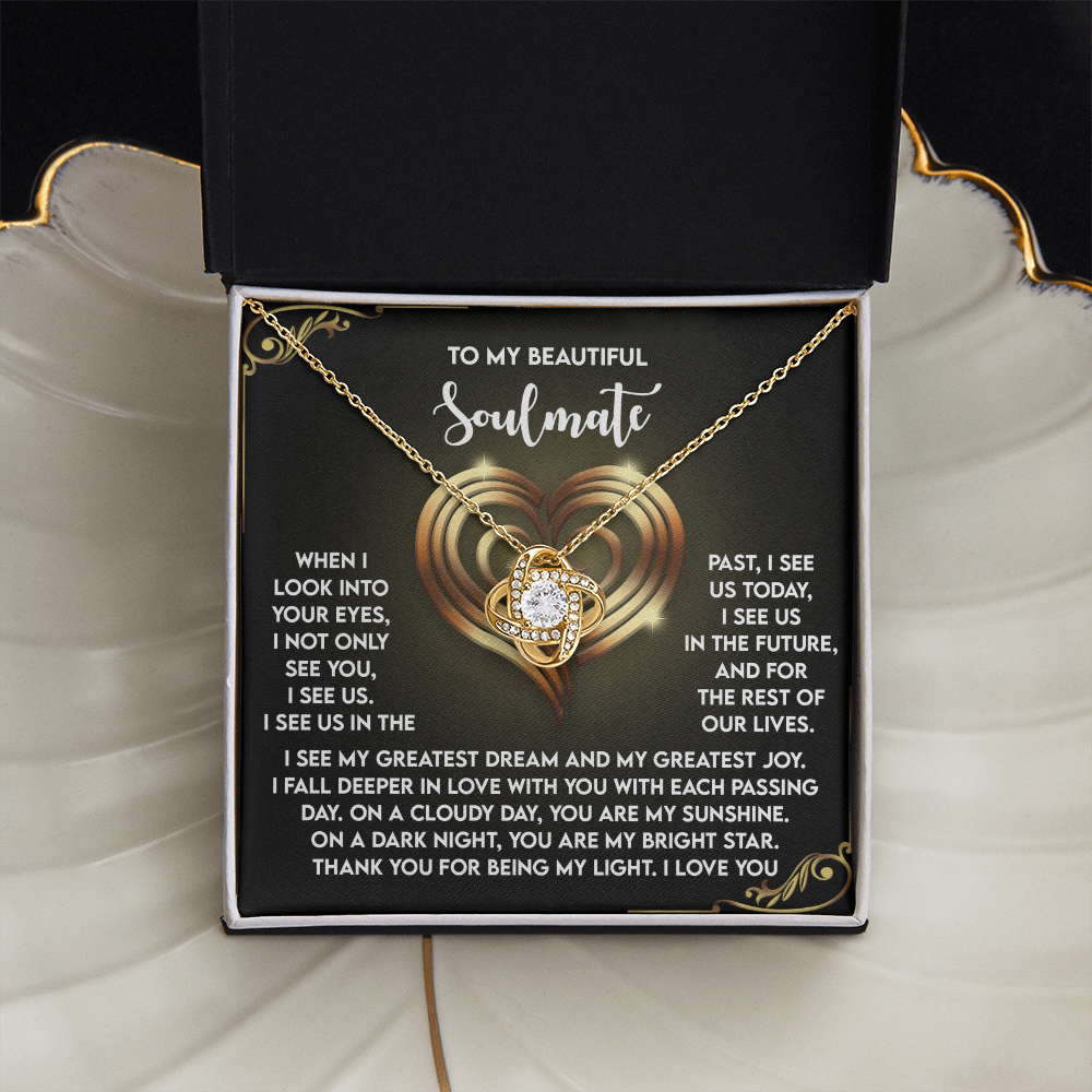 To My Beautiful Soulmate Necklace, Valentine Gifts For Women, Valentine's Day Gift Wife, Valentine Birthday Gifts, Valentine Gift For Wife