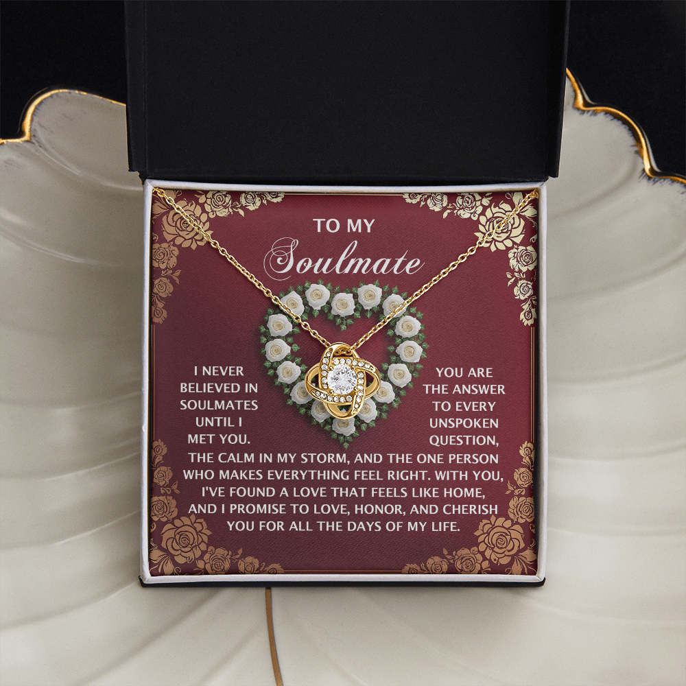 To My Soulmate Necklace, Valentine Gift For My Wife, Valentine Gifts For Her Romantic, Valentine Gifts For Husbands From Wife, Valentine For Her Gift