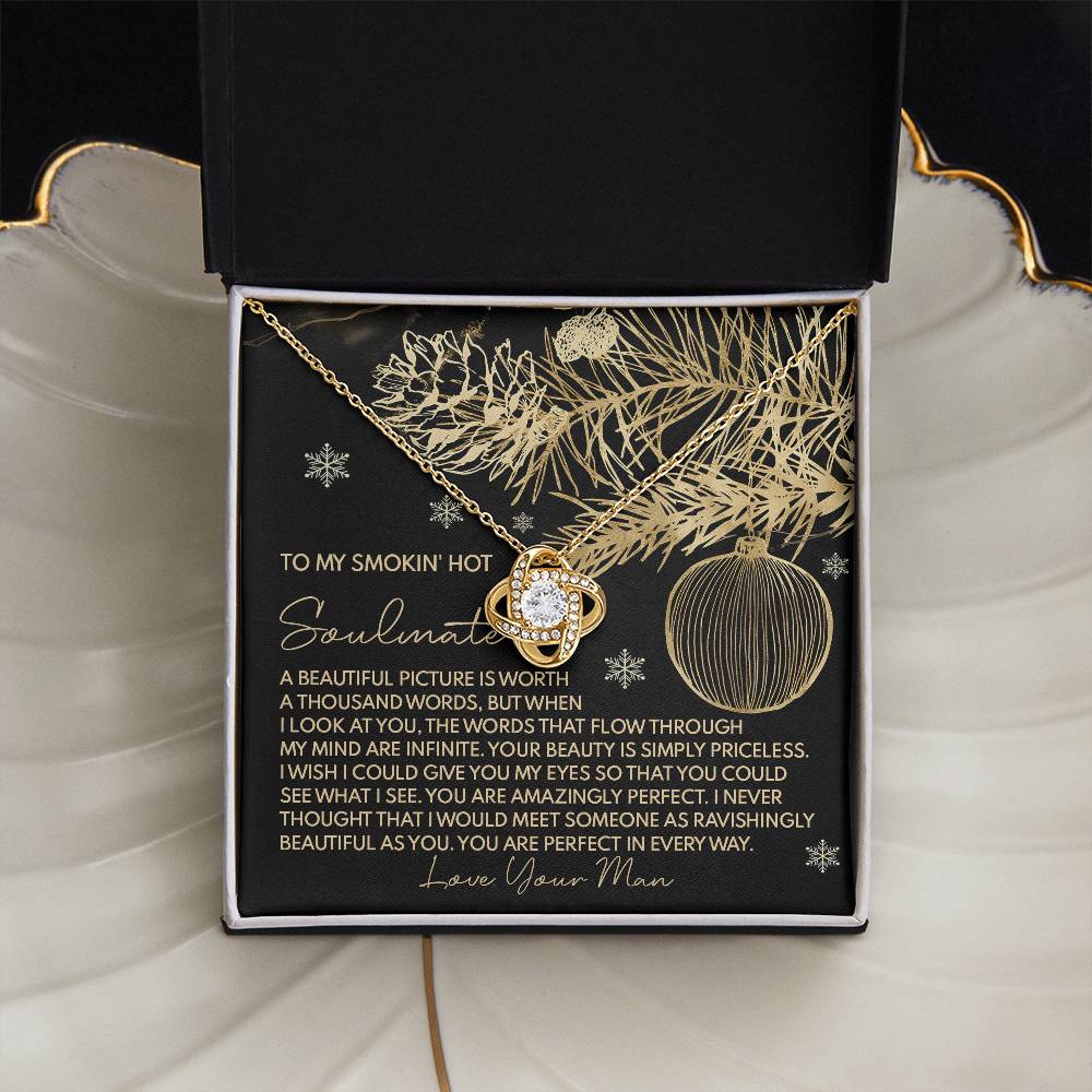 To My Smokin's Hot Soulmate Necklace, Christmas Gift For Wife Ideas, Christmas Jewelry For Women, My Soulmate Gifts For Her