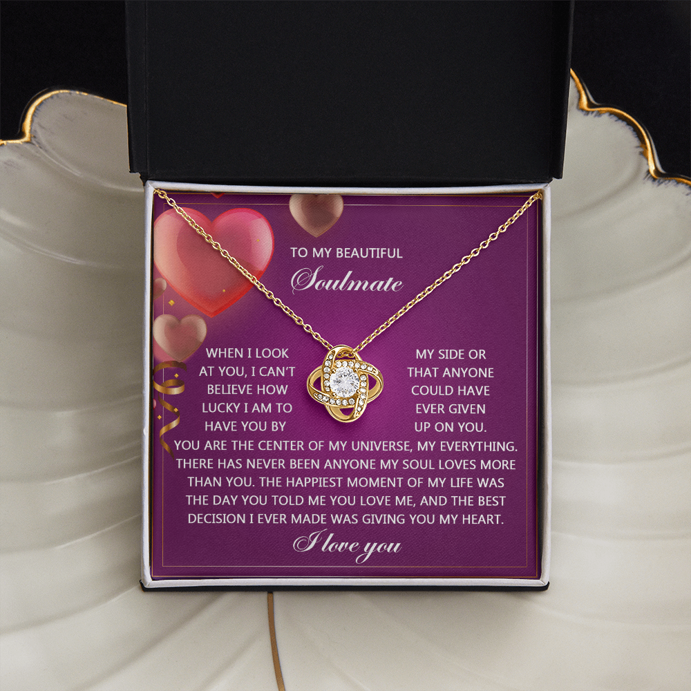 To My Beautiful Soulmate Necklace, Best Valentine Gifts For Wife, To My Wife Valentine's Day Gift, Valentine Birthday Gifts, Gifts For Soulmate