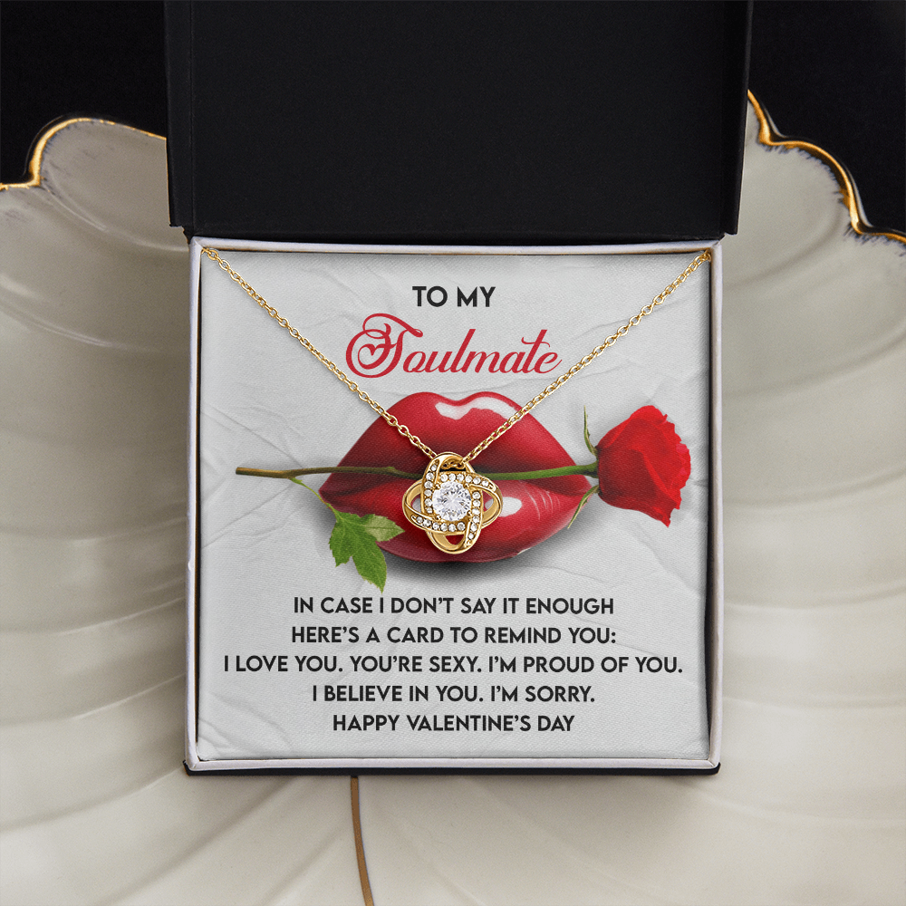 To My Soulmate Necklace, Valentine's For Her, Valentine's Day Gift, Valentine's Day Gift Wife, Valentine Jewelry For Women