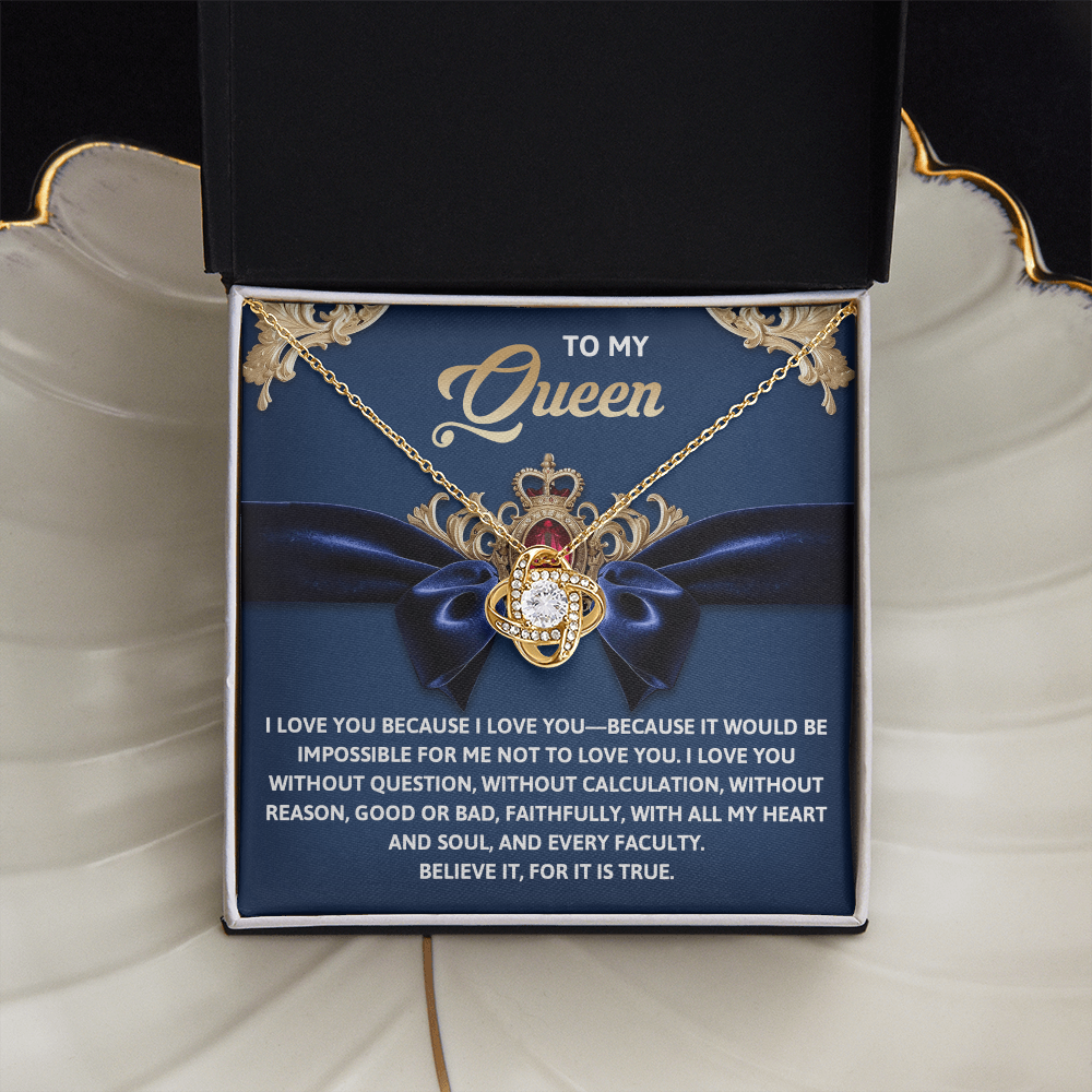 To My Queen Necklace, Valentine Jewelry For Women, Valentine Gift For Wife, Great Valentine Gifts For Her, Valentine Gift For Wife From Husband