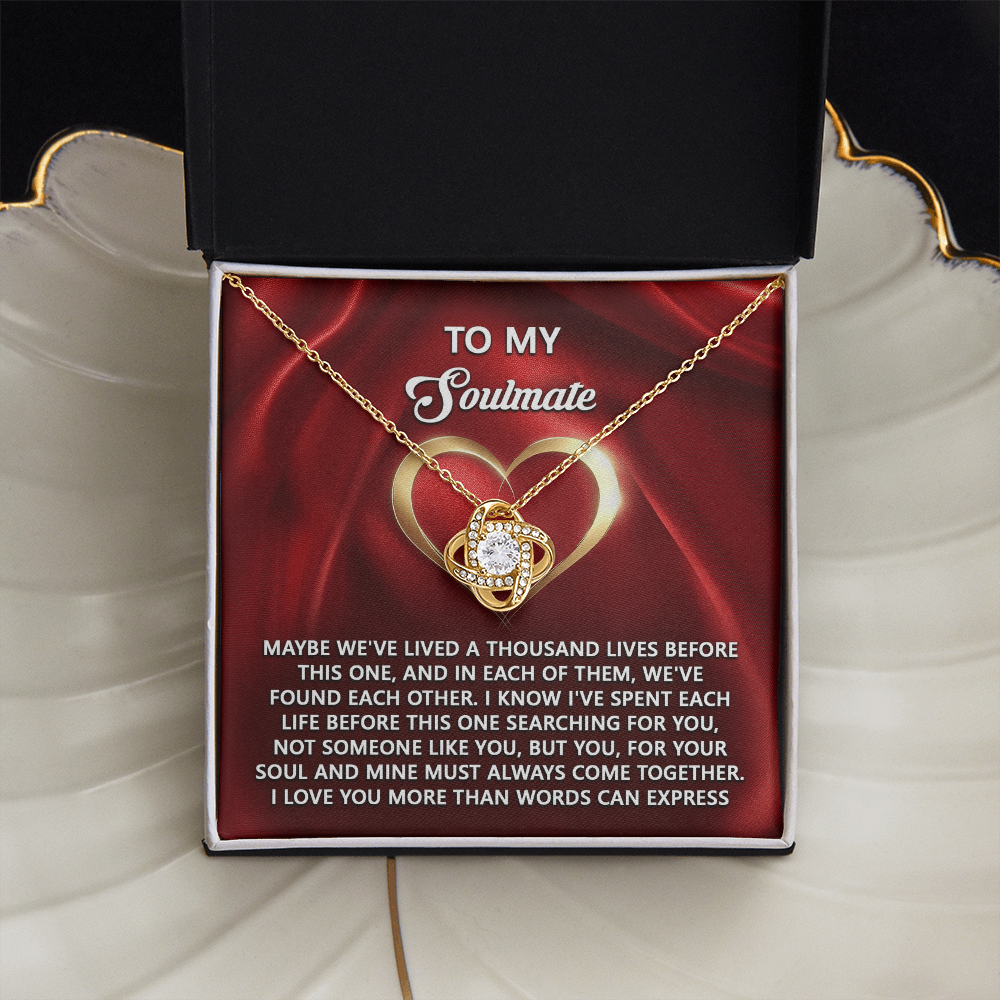 To My Soulmate Necklace, Valentine Gift For Wife From Husband, Gifts For Wife From Husband Unique Christmas, Unique Valentine Gifts For Her