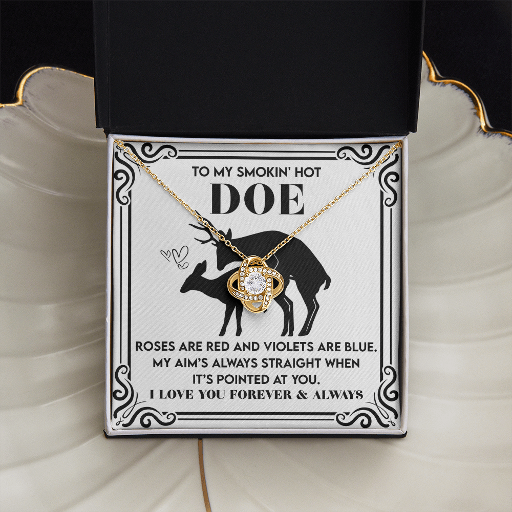 To My Smokin' Hot Doe Necklace, Soulmate Gifts For Her, Valentine's Gift For Wife, Naughty Valentine's Gifts For Wife, Valentine Gift Ideas For Her