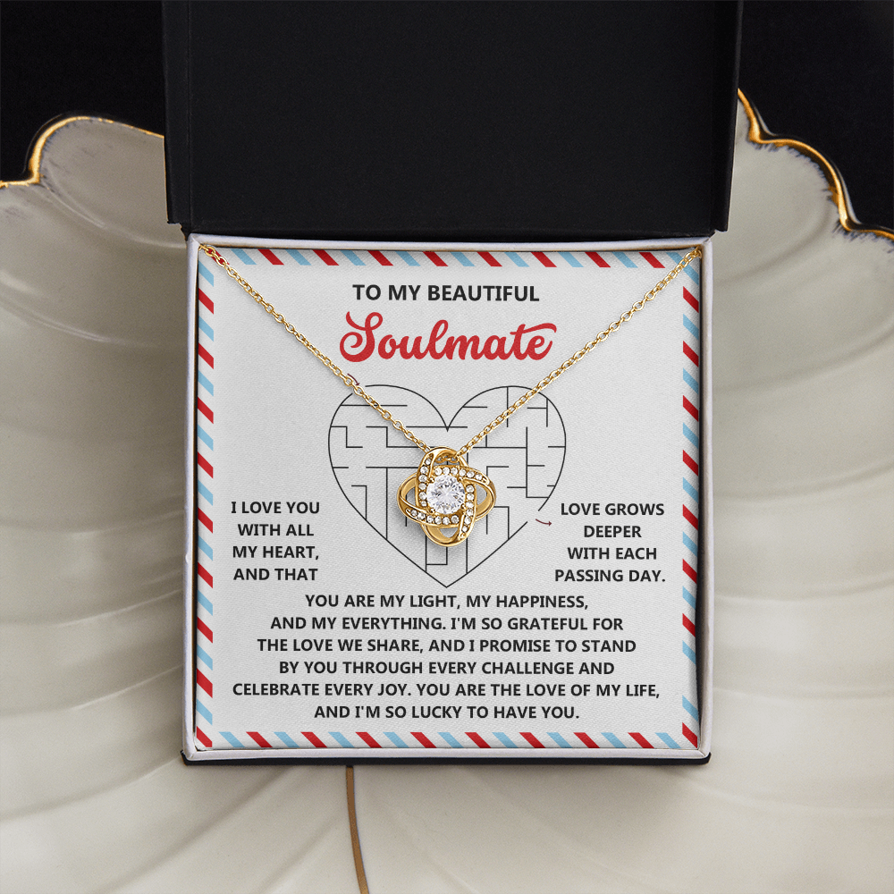 To My Beautiful Soulmate Necklace, Valentine Gift For Wife From Husband, Valentine Day For Wife, Valentine Presents For Women, Valentine's For Her