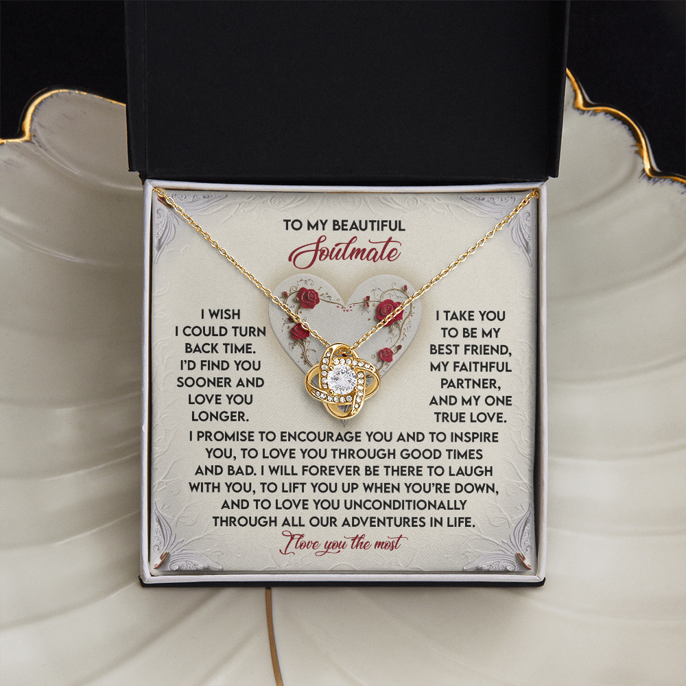 To My Beautiful Soulmate Necklace, My Love Necklace For Girlfriend, Anniversary Present For Girlfriend, Presents For Your Girlfriend