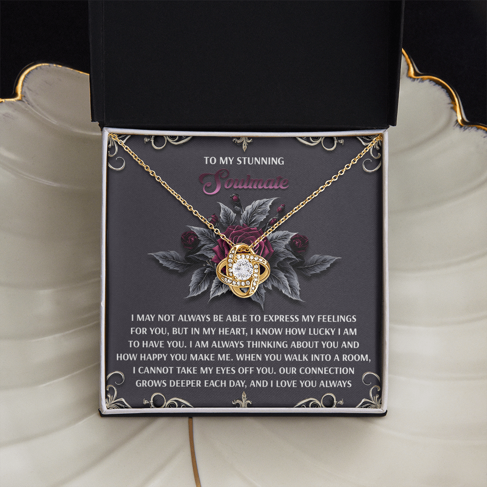 To My Stunning Soulmate Necklace, Cute Necklace For Girlfriend, Soulmate Gifts For Women, Valentine Presents For Womenromantic Stuff For Girlfriend