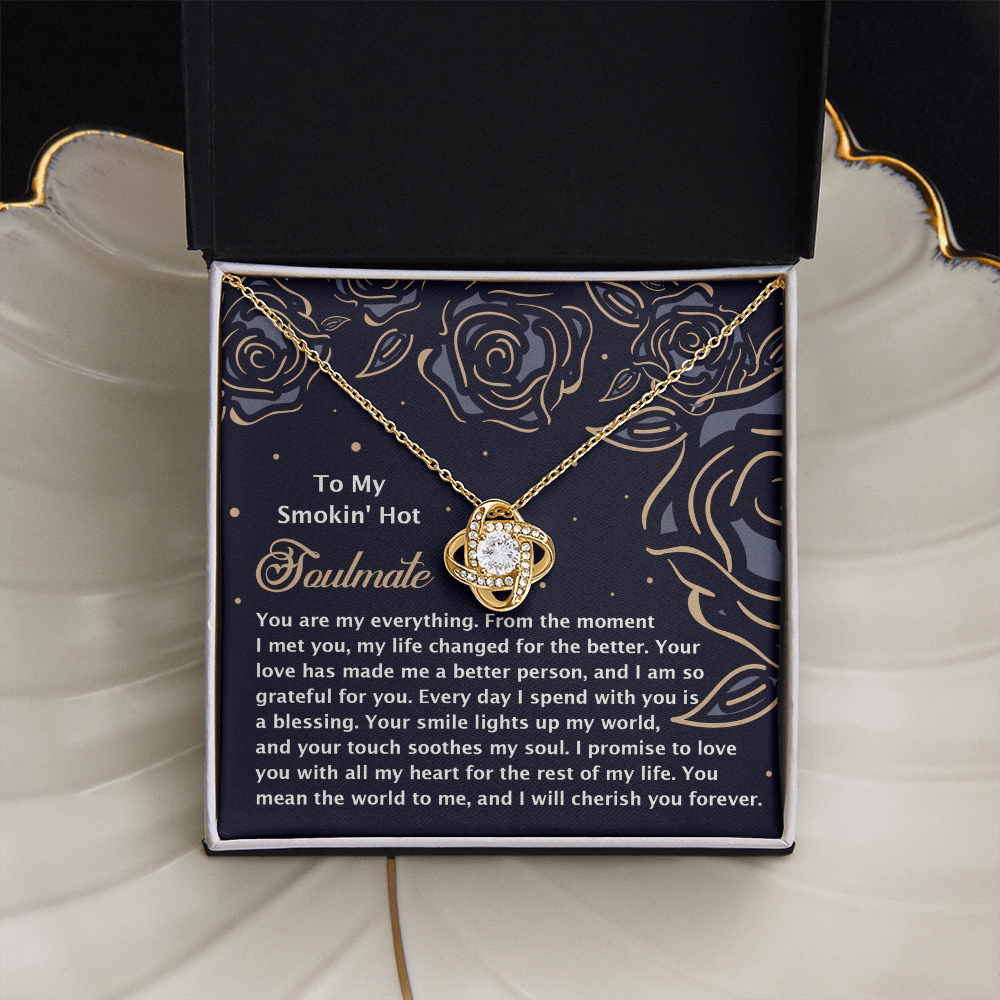 To My Smokin' Hot Soulmate Necklace, Valentine's Necklace For Her, Valentine Gifts For Husbands From Wife, Valentine's Gift For Wife
