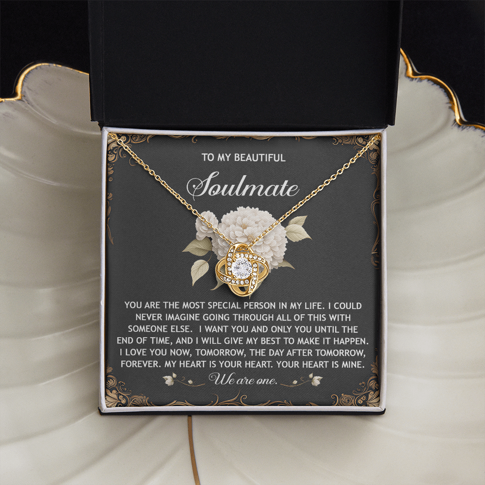 To My Beautiful Soulmate Necklace, San Valentine Gift For Her, Valentine Gifts For Women, Best Valentine Gifts For Her, Valentine's Day For Her