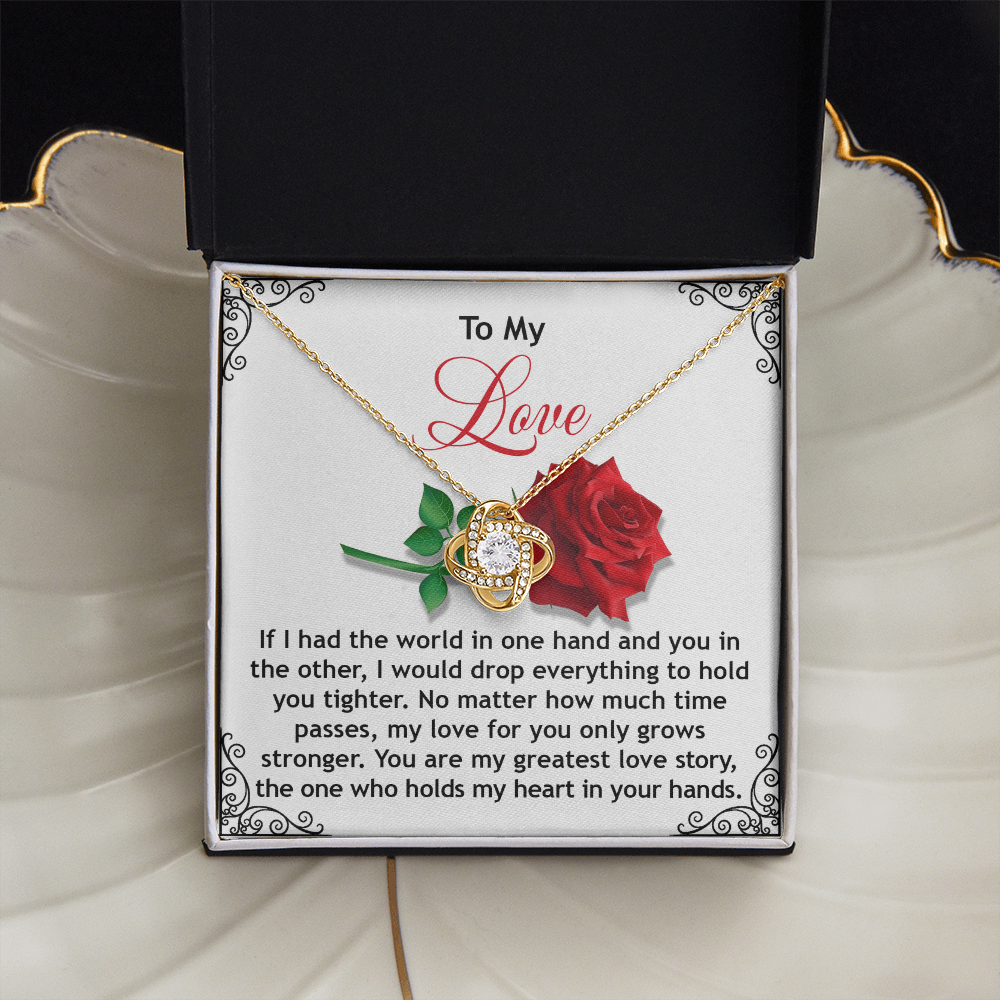 To My Love Necklace, Valentine Gift For Wife, Valentine's Necklace For Her, Valentine Gift For Wife From Husband, Necklace For My Girlfriend