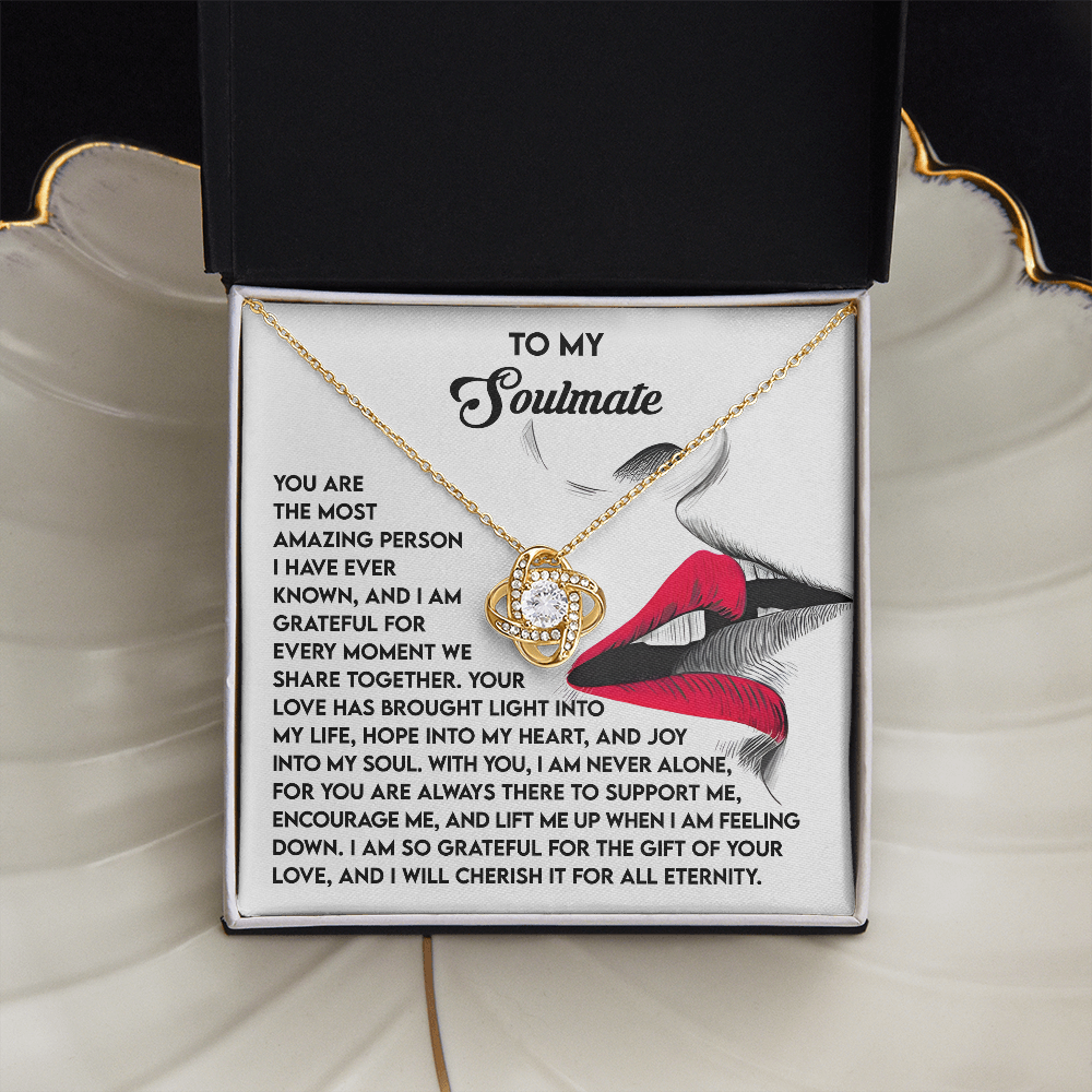 To My Soulmate Necklace, Valentine's Necklace For Her, Valentine Gifts For Husbands From Wife, Gifts For Soulmate, Valentine's Day Gifts For Women