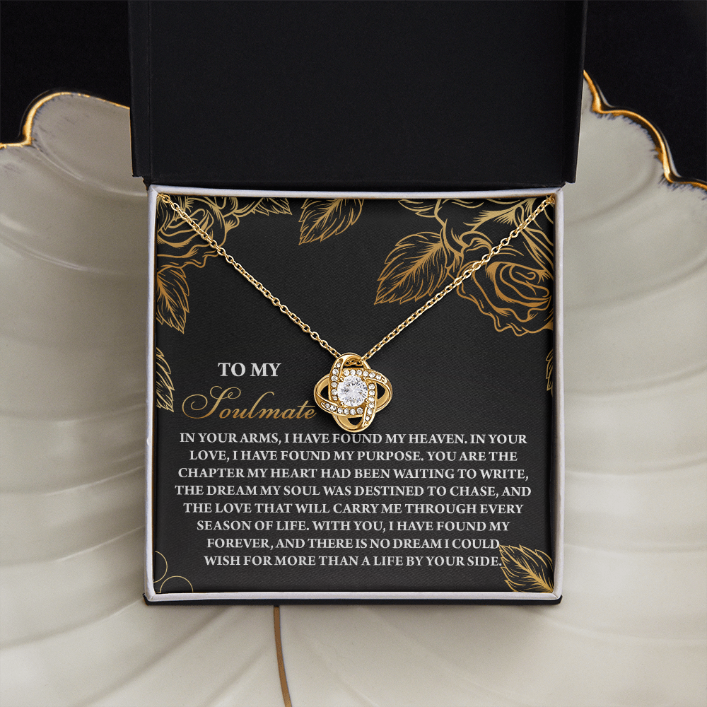 To My Soulmate Necklace, Gifts For Women Girlfriend, Valentine's Necklace For Her, Great Valentine Gifts For Her, Heart Necklace For Girlfriend
