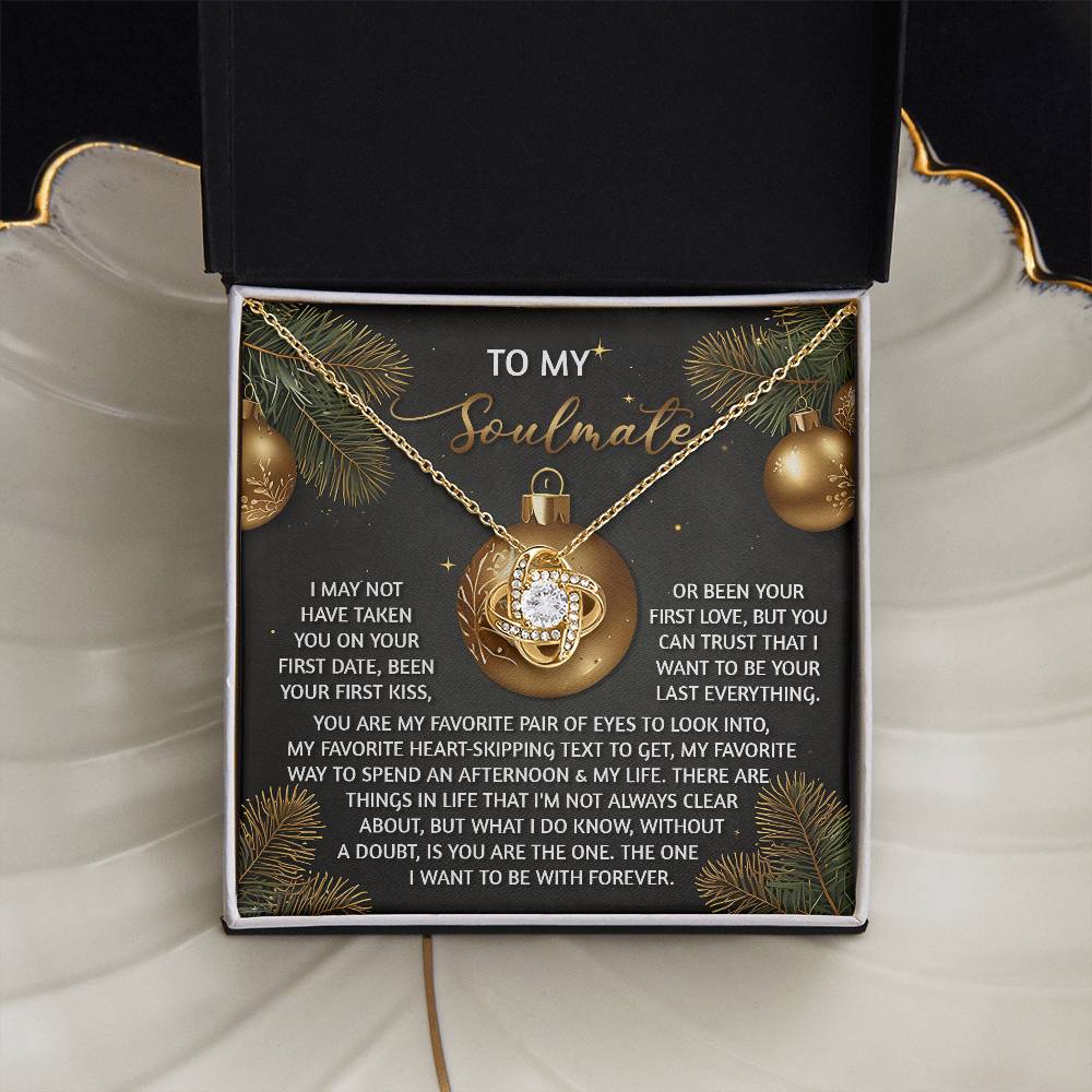 To My Soulmate Necklace, Wife Christmas Gift, Best Christmas Gifts For My Wife, Funny Christmas Gift For Wife
