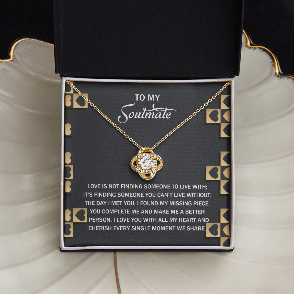 To My Soulmate Necklace, Valentine Gift For Wife, Valentine Card For Wife Romantic, My Soulmate Gifts For Her, Valentine's Gifts For Wife