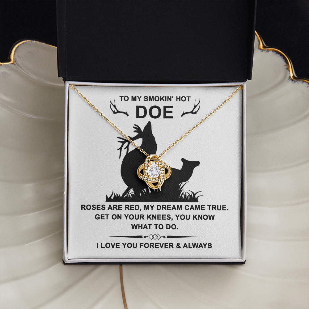 To My Smokin' Hot Doe Necklace, My Soulmate Necklace For Her, To My Wife Valentine's Day Gift, San Valentine Gift For Her, Soulmate Gifts For Her