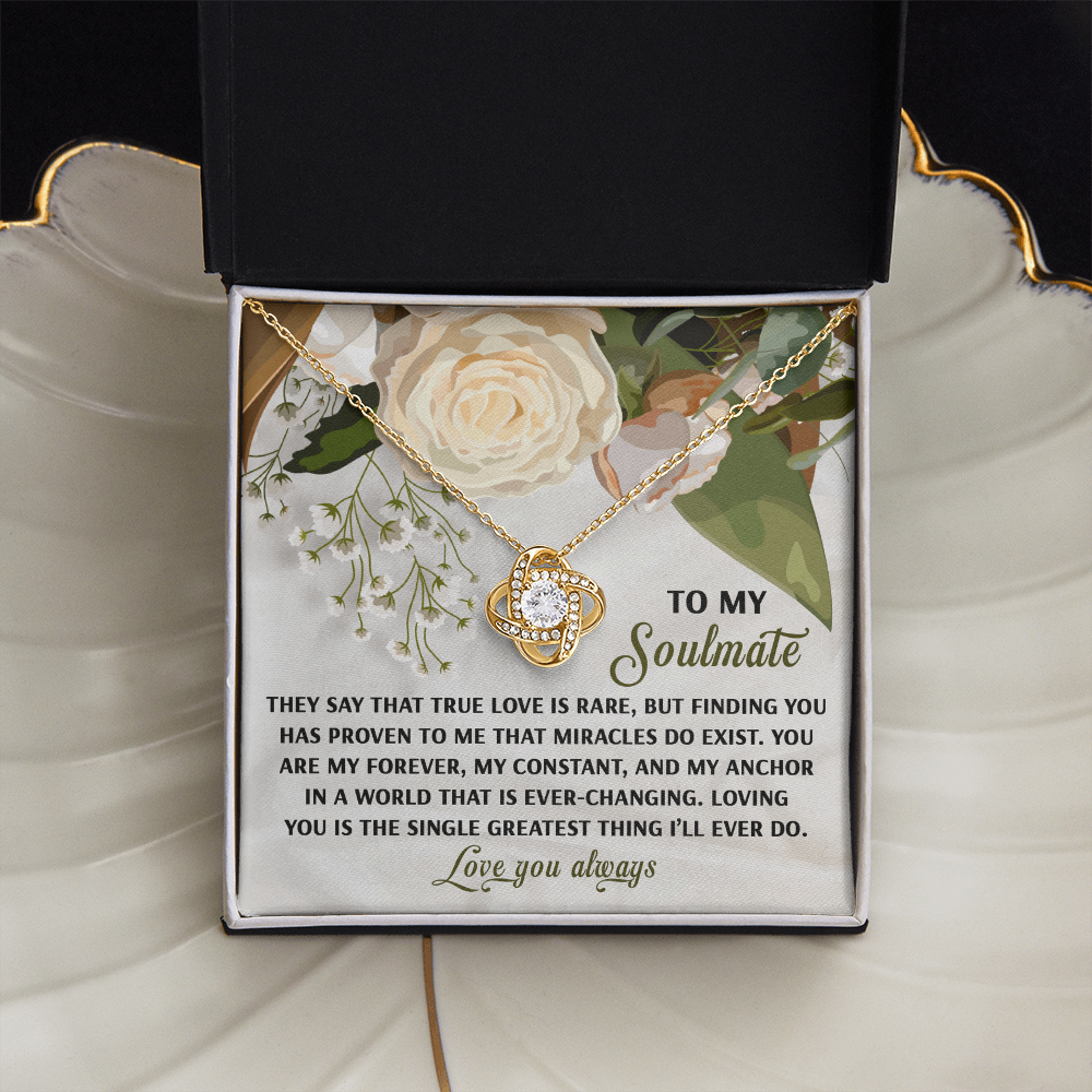 To My Soulmate Necklace, Best Presents For Girlfriend, Valentine Gifts For Wife, Mother's Day Gift For My Girlfriend, Best Gifts For My Girlfriend