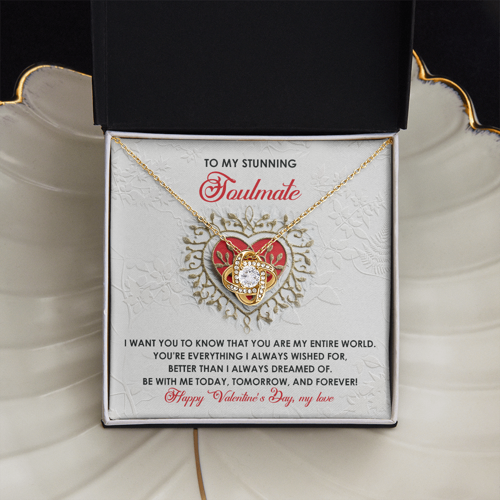 To My Stunning Soulmate Necklace, Girlfriend Birthday Gifts For Her, Valentine Gift For My Wife, Valentine Gifts For Her Romantic