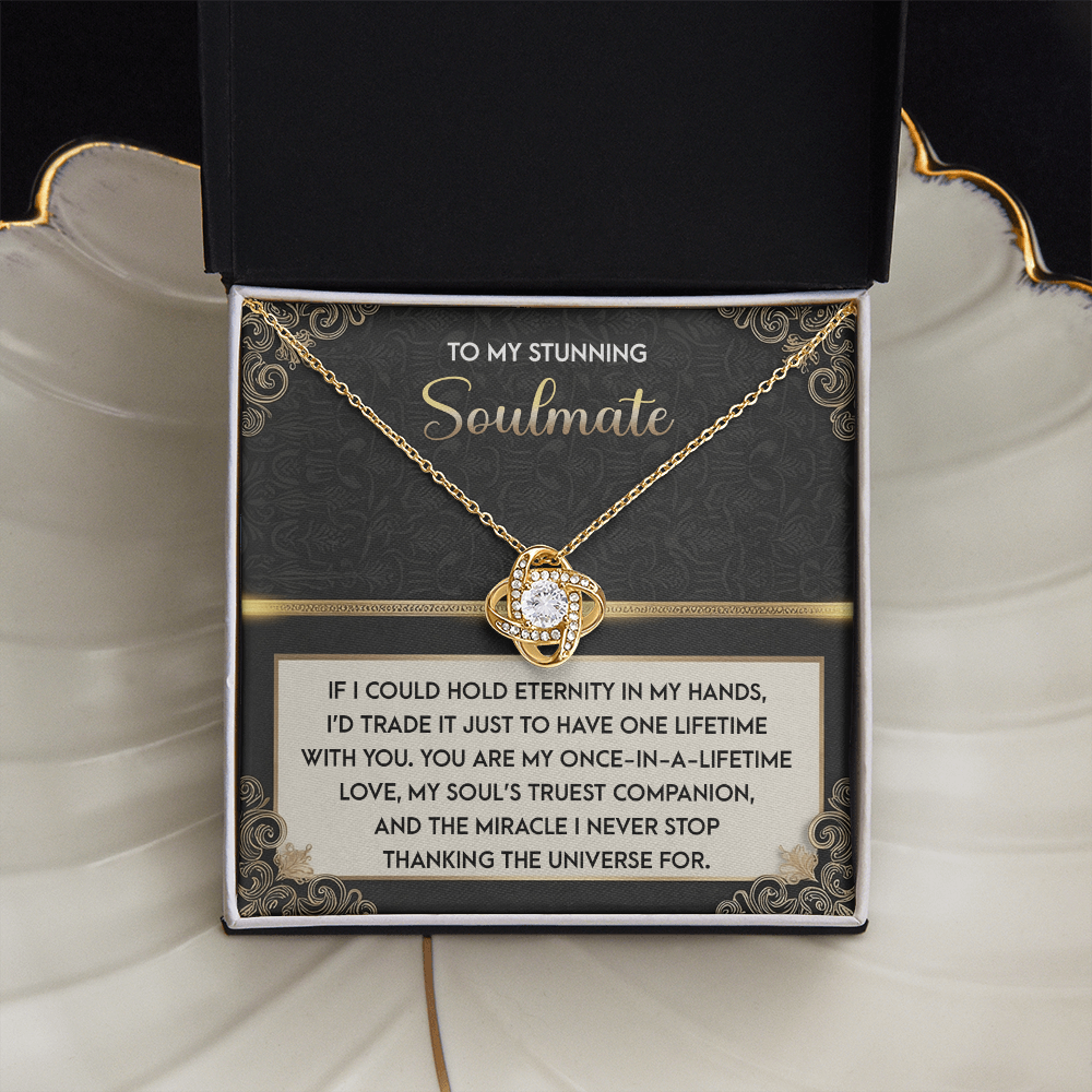 To My Stunning Soulmate Necklace, Best Valentine Gift For Wife, Valentine Gift Ideas For Her, Valentine Necklaces For Women, Wife Valentine Gift