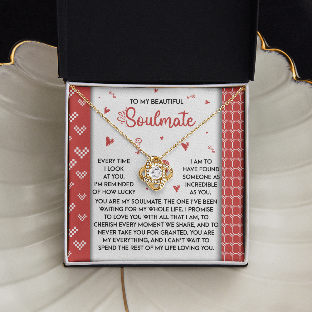 To My Beautiful Soulmate Necklace, Valentines Gifts For Girlfriend, To My Soulmate Necklace For Women Funny, Special Gifts For Girlfriend