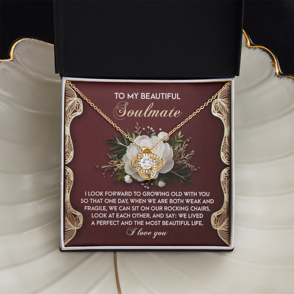To My Beautiful Soulmate Necklace, Best Valentine Gift For Wife, Valentine For Her Gift, Soulmate Necklace For Women, Valentine's Day Gifts For Women