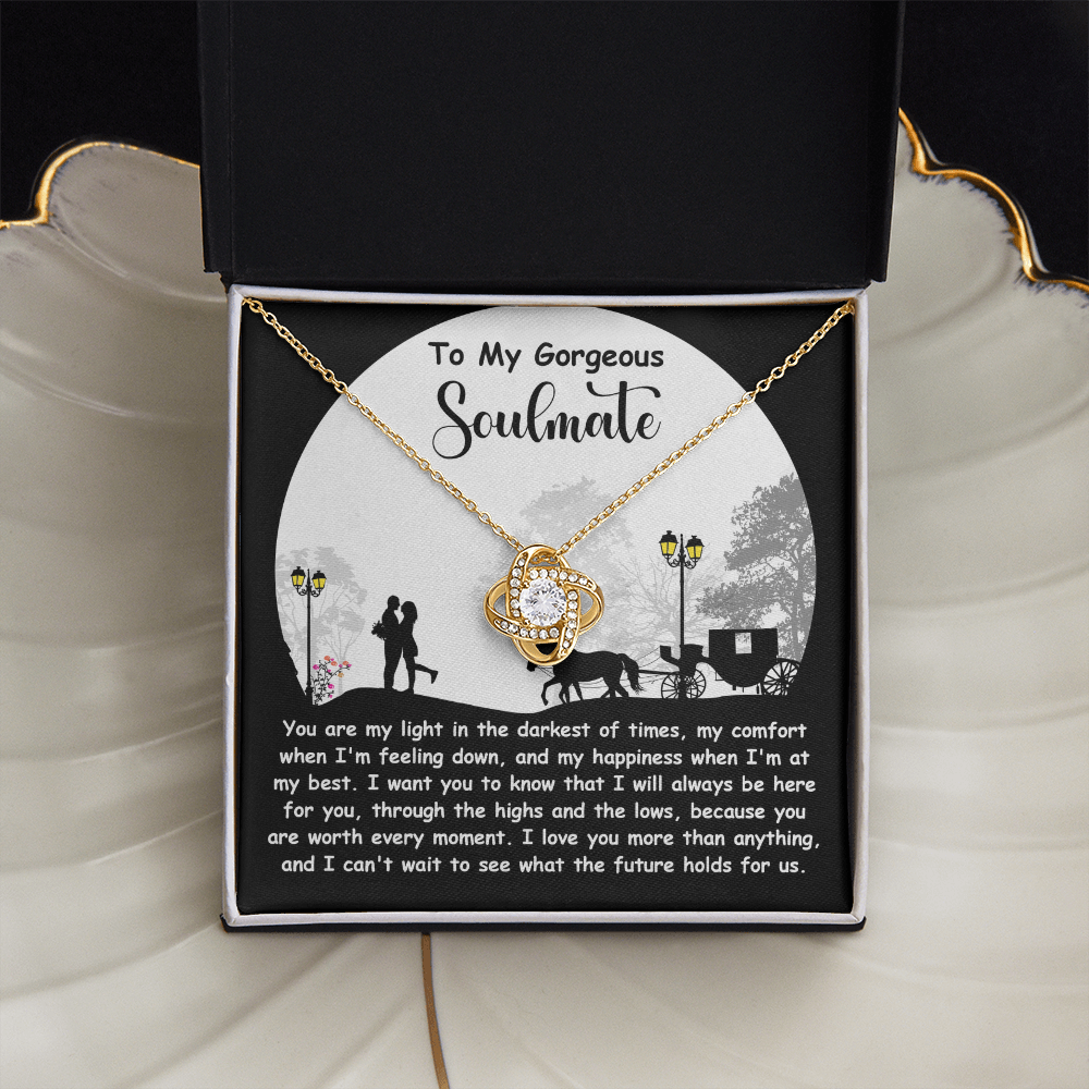 To My Gorgeous Soulmate Necklace, Necklace For Your Girlfriend, Valentine's Day Gifts For Women, Valentines Day Necklace For Girlfriend