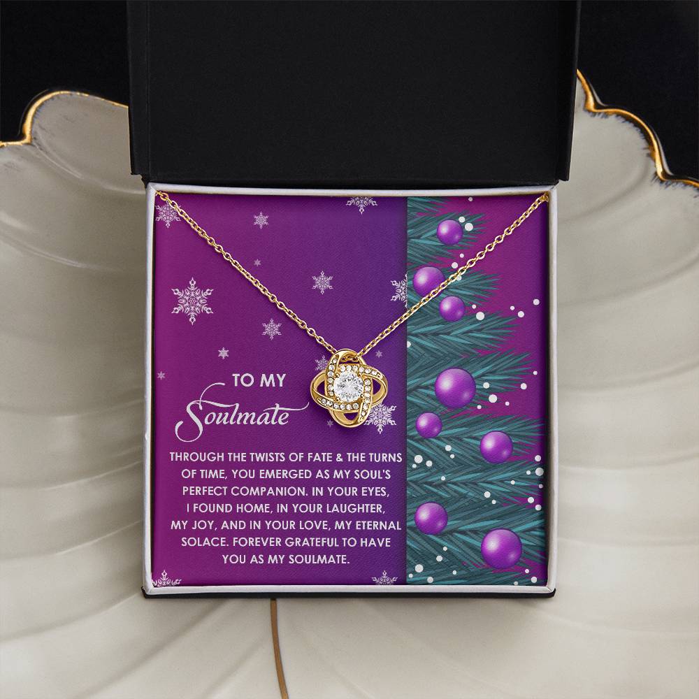 To My Soulmate Necklace, Christmas Gift For Wives, Christmas Present For Girlfriend, My Soulmate Gifts For Her