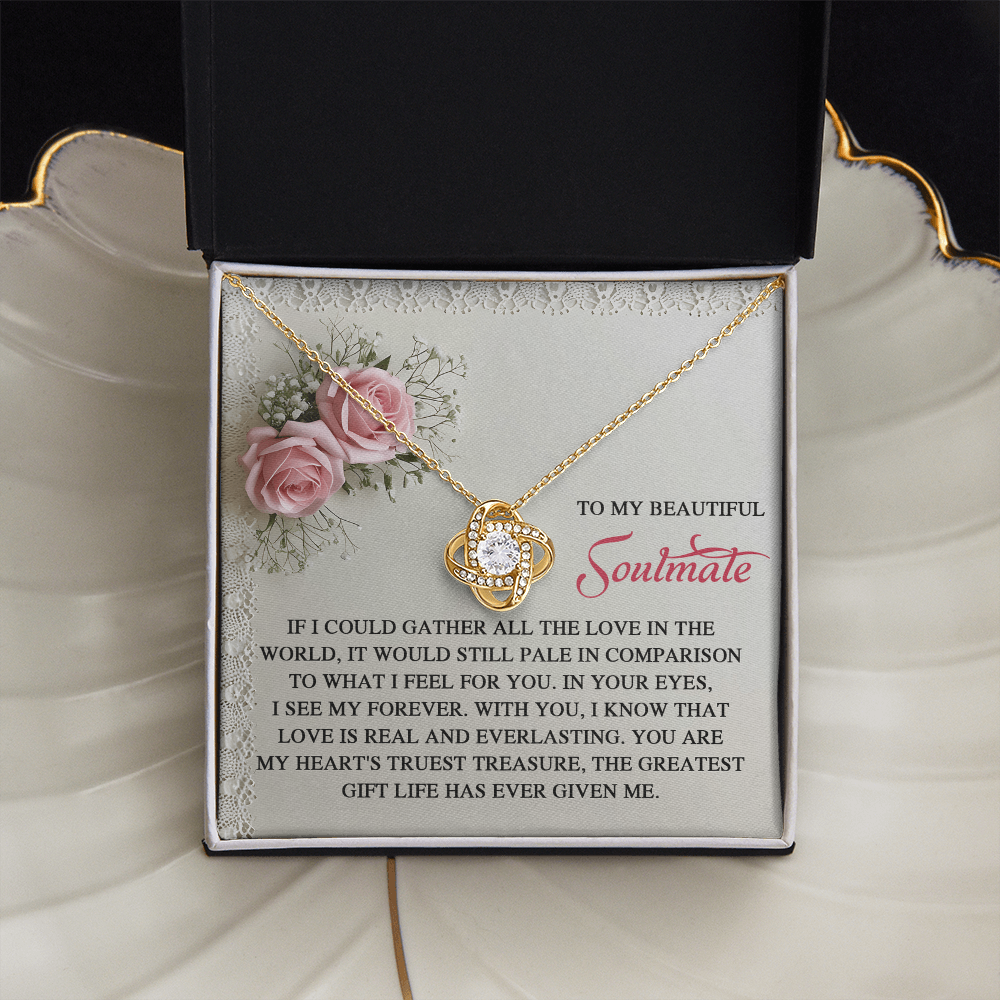 To My Beautiful Soulmate Necklace, My Soulmate Gifts For Her, Valentine's Gifts For Women, Valentine's Gifts For Wife, Valentine Gift For My Wife