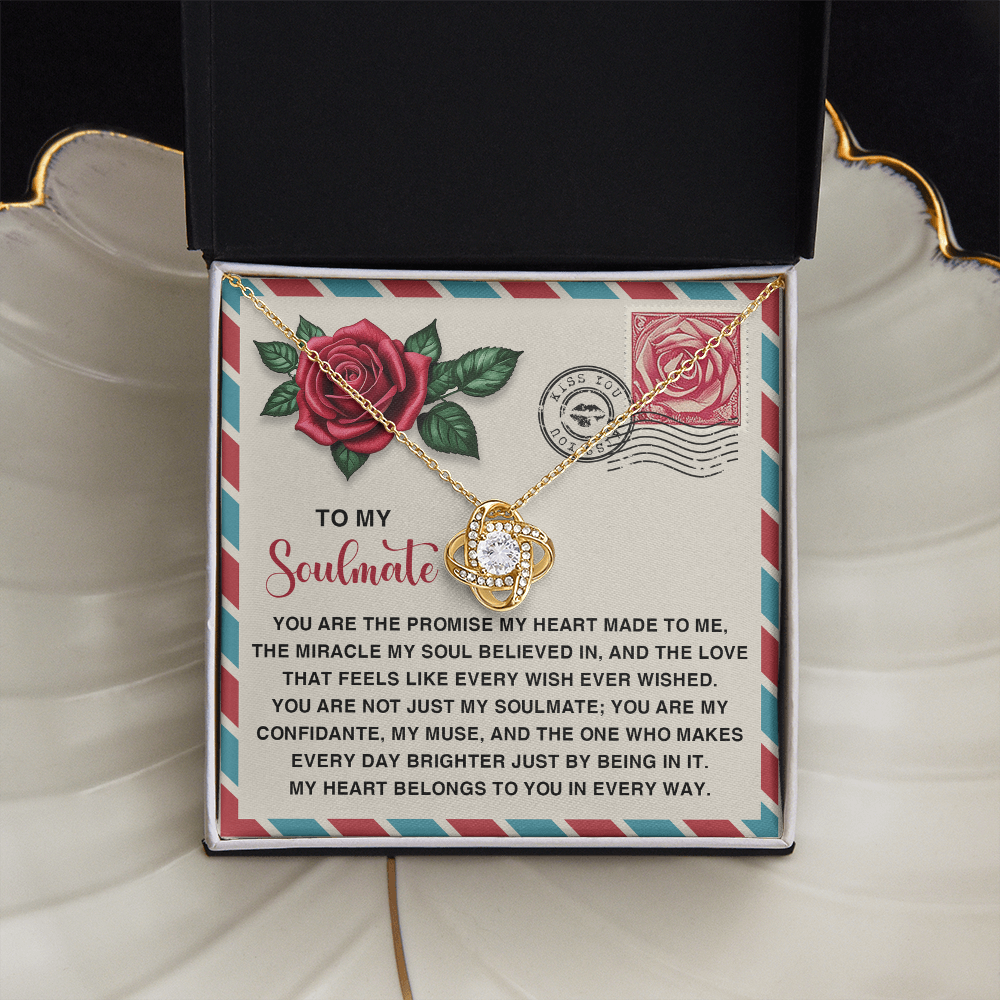 To My Soulmate Necklace, Unique Valentine Gifts For Her, Valentine's Day Necklace For Her, To My Wife Valentine's Day Gift, San Valentine Gift For Her