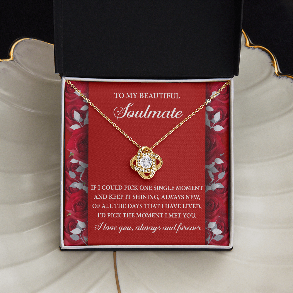 To My Beautiful Soulmate Necklace, Valentine Gifts For Girlfriend, To My Soulmate Necklace For Women, Valentine Necklaces For Women
