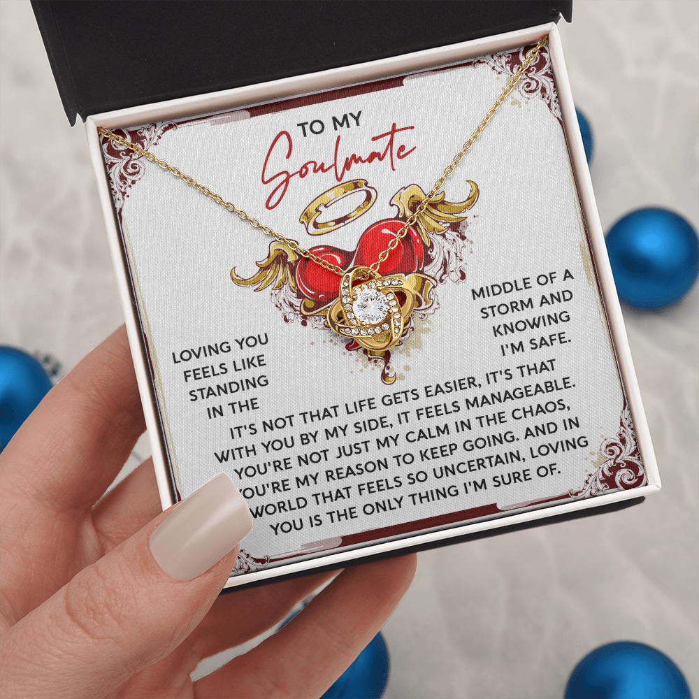 To My Soulmate Necklace, Valentine's Day Gifts, Romantic Valentine's Day Gift, Valentine Card For Wife Romantic, Valentine's Necklace For Her