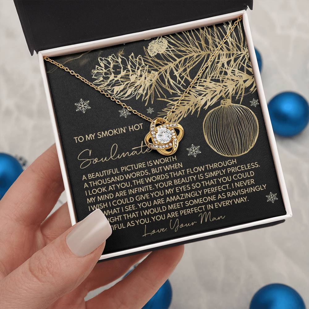 To My Smokin's Hot Soulmate Necklace, Christmas Gift For Wife Ideas, Christmas Jewelry For Women, My Soulmate Gifts For Her