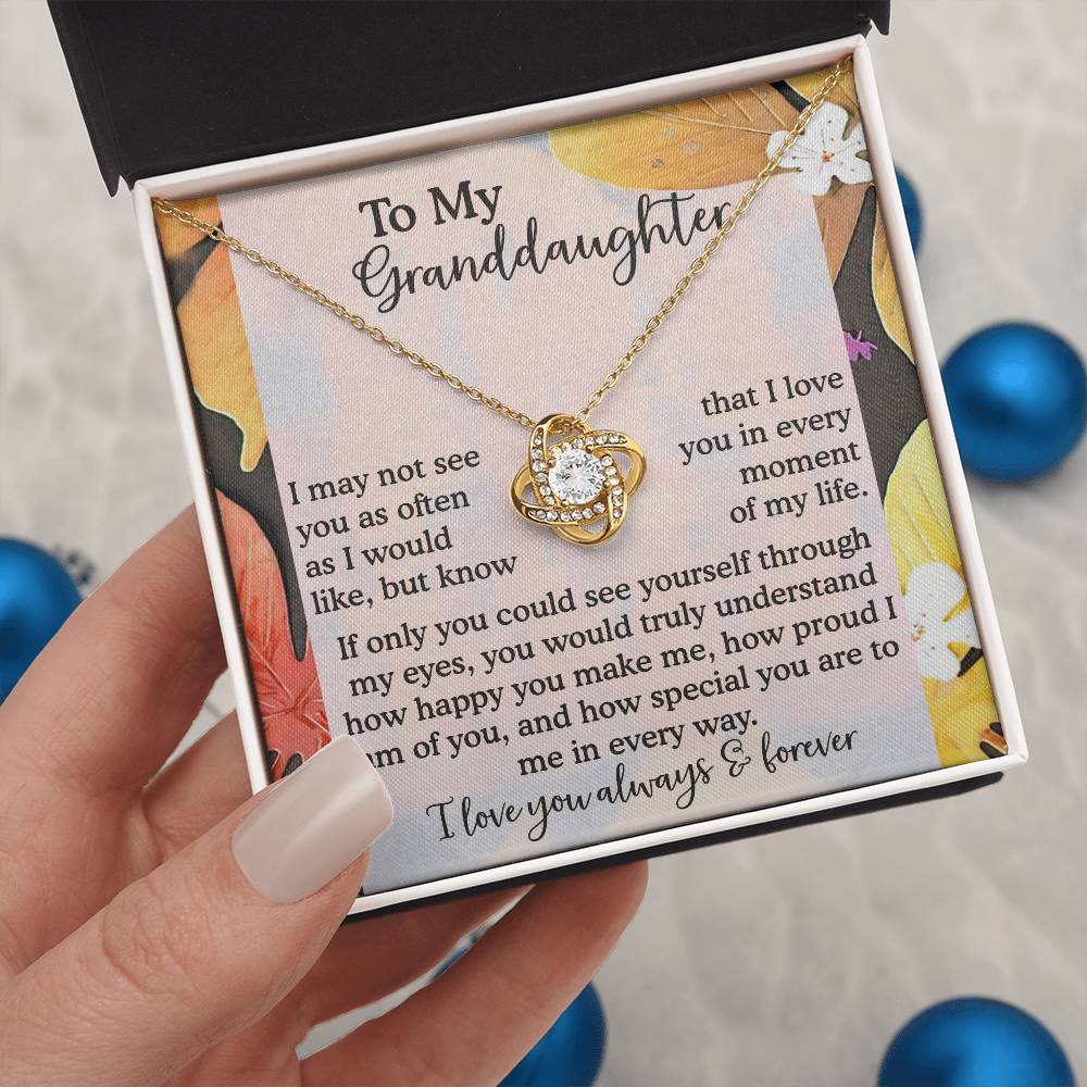 To My Granddaughter Necklace, Necklaces For Granddaughters, Granddaughter Valentine Gift, Gifts For 18 Year Old Granddaughter, Granddaughter From Grandpa