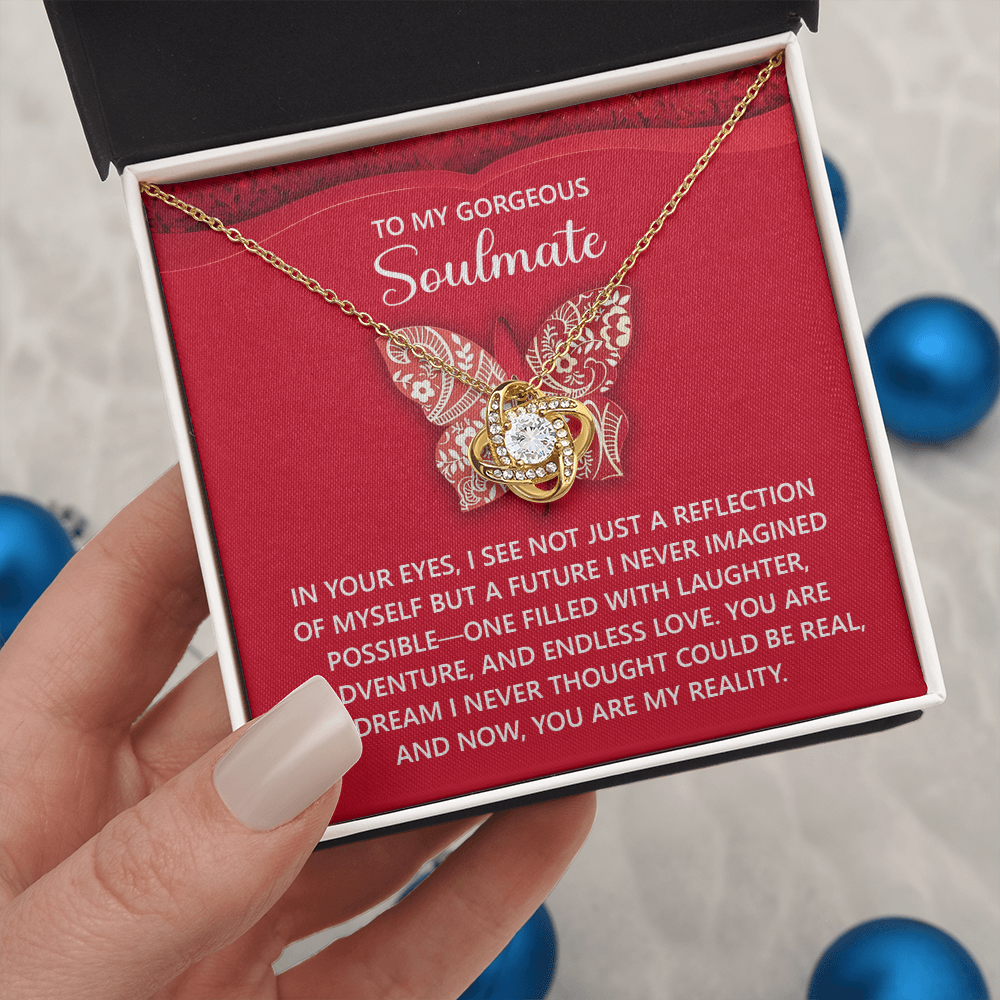 To My Gorgeous Soulmate Necklace, Valentine's Necklace For Her, Women's Valentine's Day Gifts, Valentine For Her Gift, Necklace For Valentine's Day