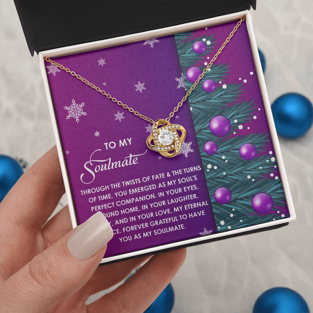 To My Soulmate Necklace, Christmas Gift For Wives, Christmas Present For Girlfriend, My Soulmate Gifts For Her