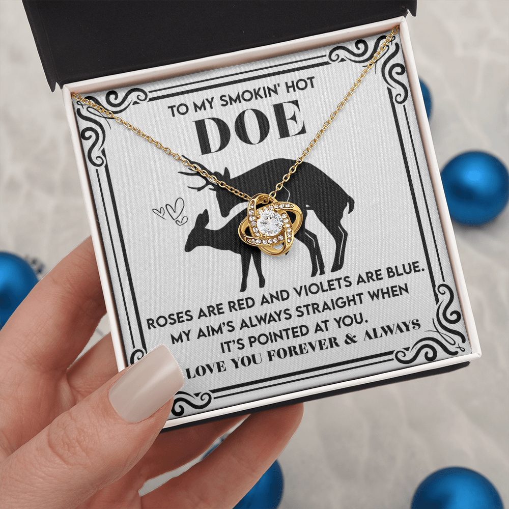 To My Smokin' Hot Doe Necklace, Soulmate Gifts For Her, Valentine's Gift For Wife, Naughty Valentine's Gifts For Wife, Valentine Gift Ideas For Her