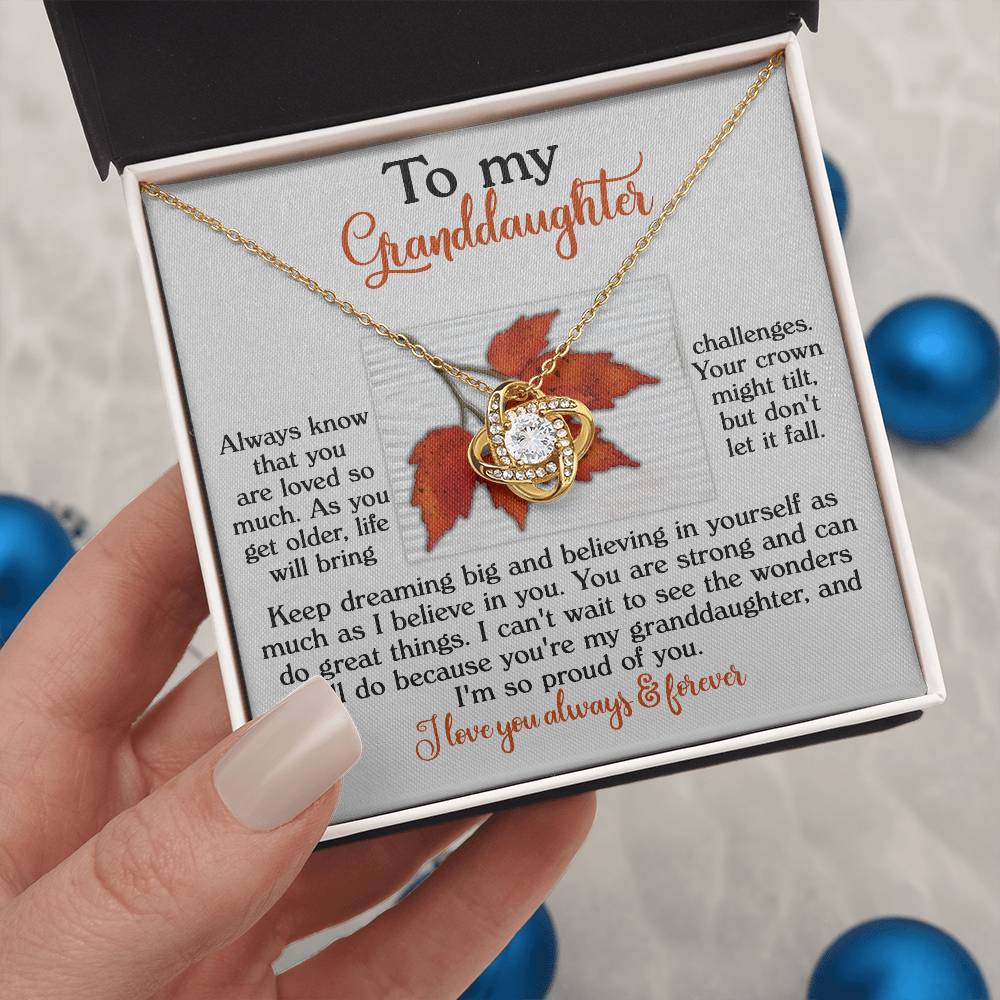 To My Granddaughter Necklace, Gifts Valentines Day For Granddaughter, Grandmother Granddaughter Necklace, Papa Necklace For Granddaughter