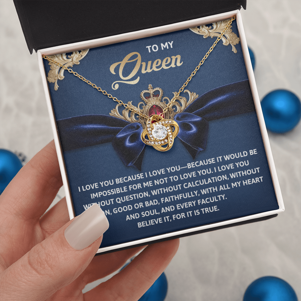 To My Queen Necklace, Valentine Jewelry For Women, Valentine Gift For Wife, Great Valentine Gifts For Her, Valentine Gift For Wife From Husband